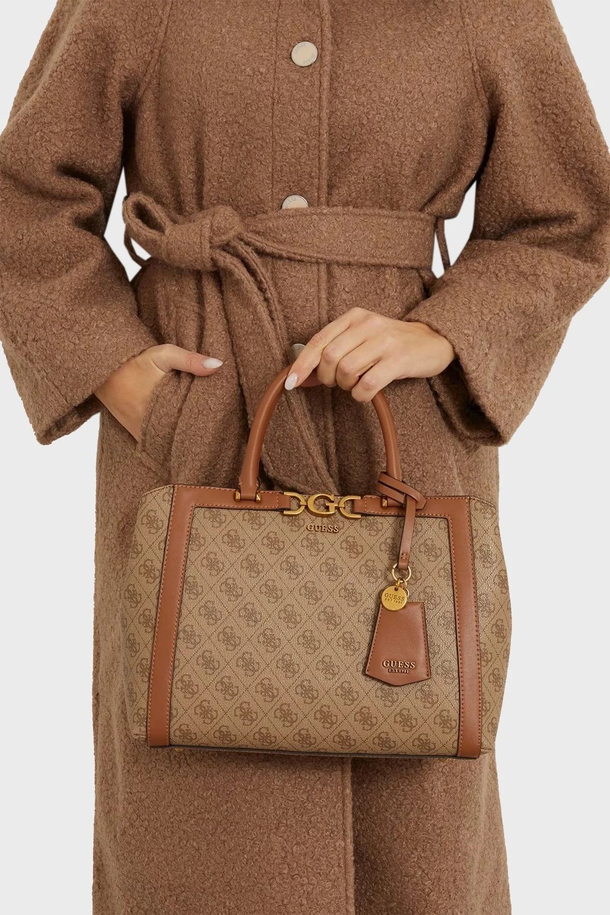 Guess Dagan Logolu Çıkarılabilir Uzatma Askılı HWSB9202060LTL Bayan Çanta HWSB9202060 LTL KAHVE - 3