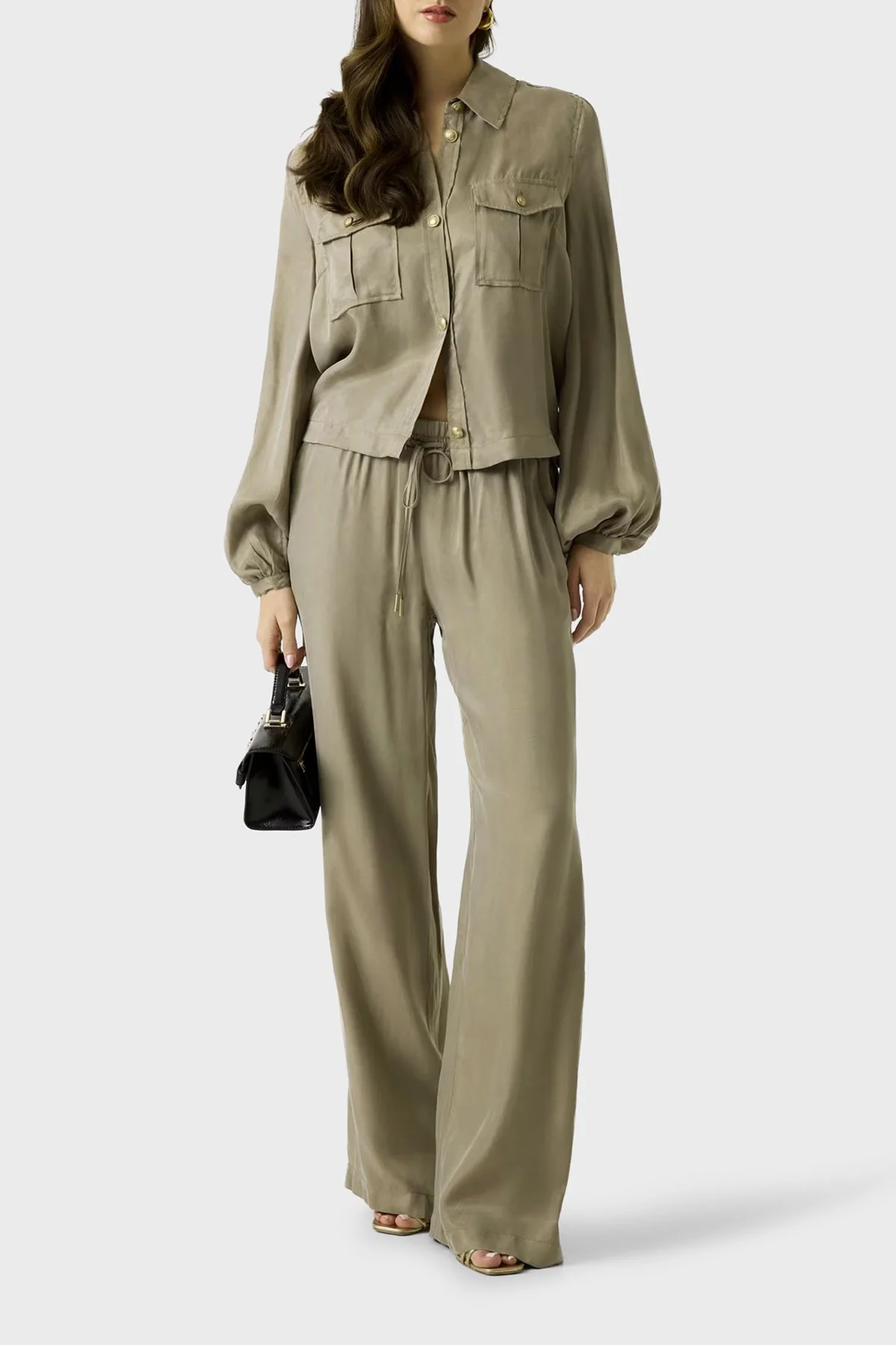 Guess Dalia Relaxed Fit Normal Bel W6GB07W1781 Bayan Pantolon W6GB07 W1781 G8CJ HAKİ - 1