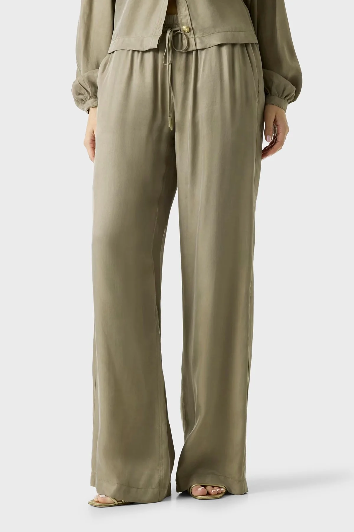 Guess Dalia Relaxed Fit Normal Bel W6GB07W1781 Bayan Pantolon W6GB07 W1781 G8CJ HAKİ - 2