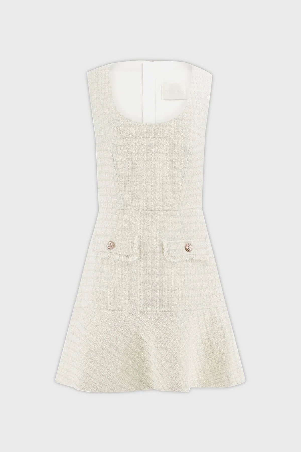 Guess Daphnee Fitted Fit Fırfırlı Mini Tuvid W5RK10WGW82 Bayan Elbise W5RK10 WGW82 F0DP KREM - 10