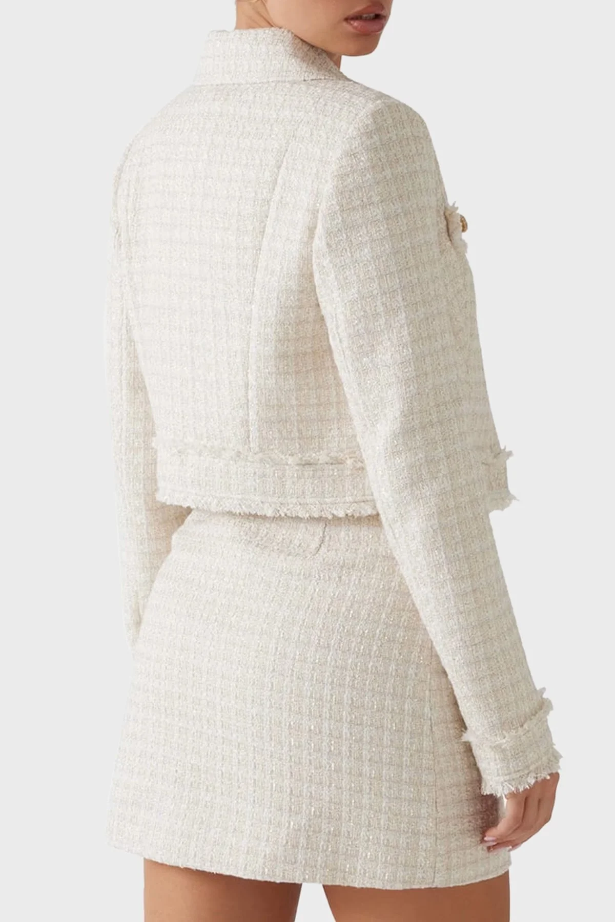 Guess Daphnee Regular Fit Crop Tüvit W5RN47WGW82 Bayan Ceket W5RN47 WGW82 F0DP KREM - 13