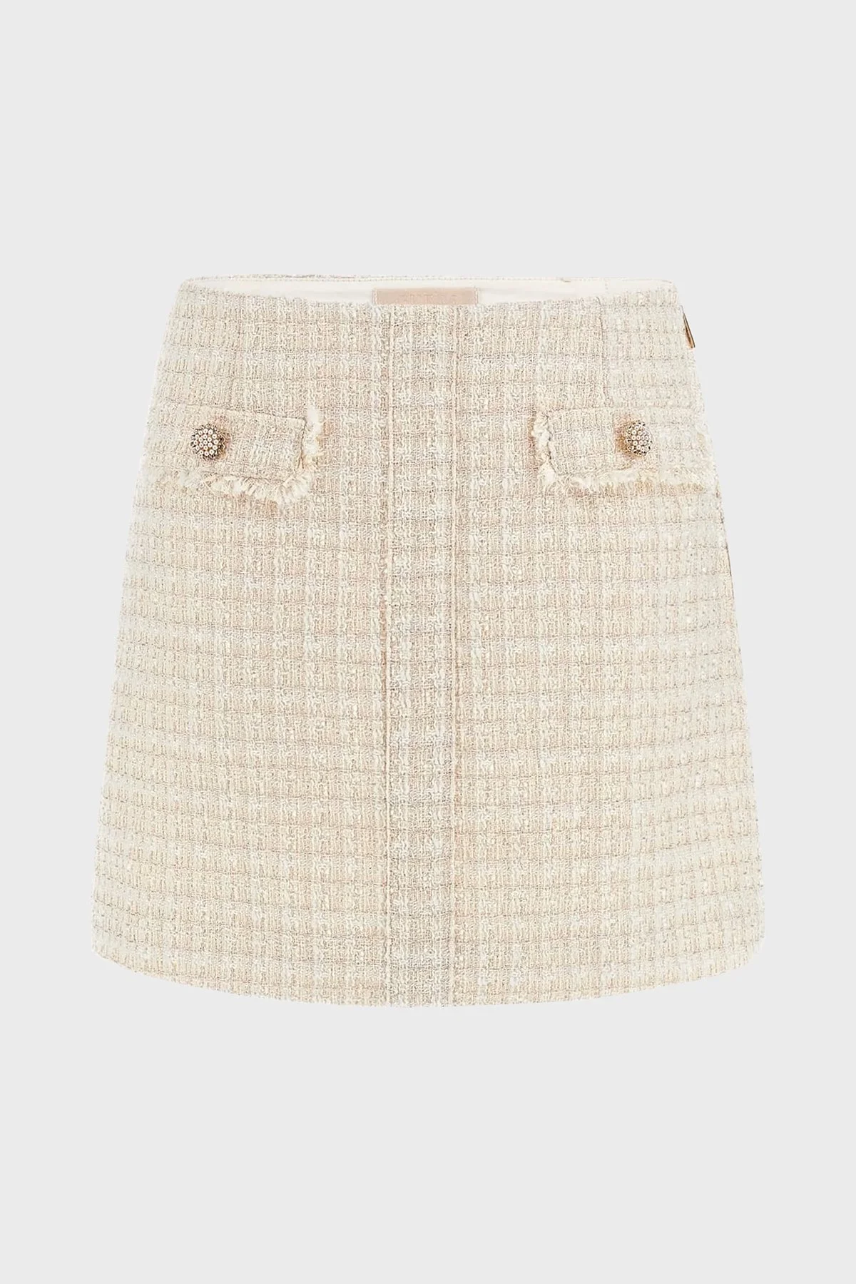 Guess Daphnee Regular Fit Yüksek Bel Tüvit W5RD63WGW82 Bayan Etek W5RD63 WGW82 F0DP KREM - 15