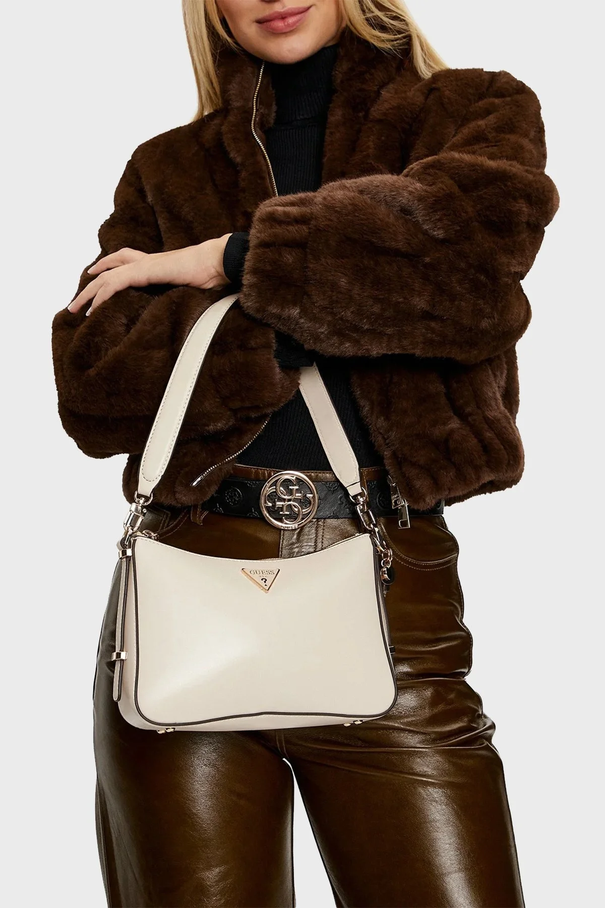 Guess Daryna Logolu Omuz Askılı HWVG9493180 Bayan Çanta HWVG94 93180 BON TAŞ - 7