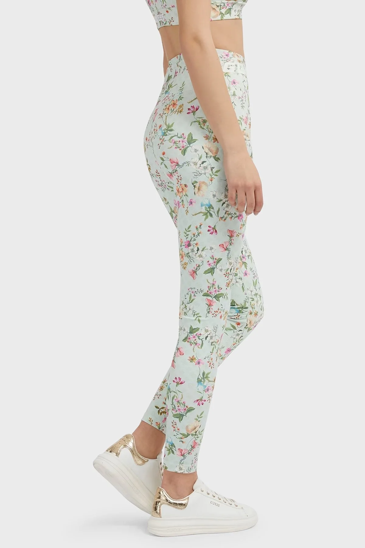 Guess Davina Desenli Yüksek Bel Skinny Bayan Tayt V3GB12MC049 P7FW YEŞİL - 3