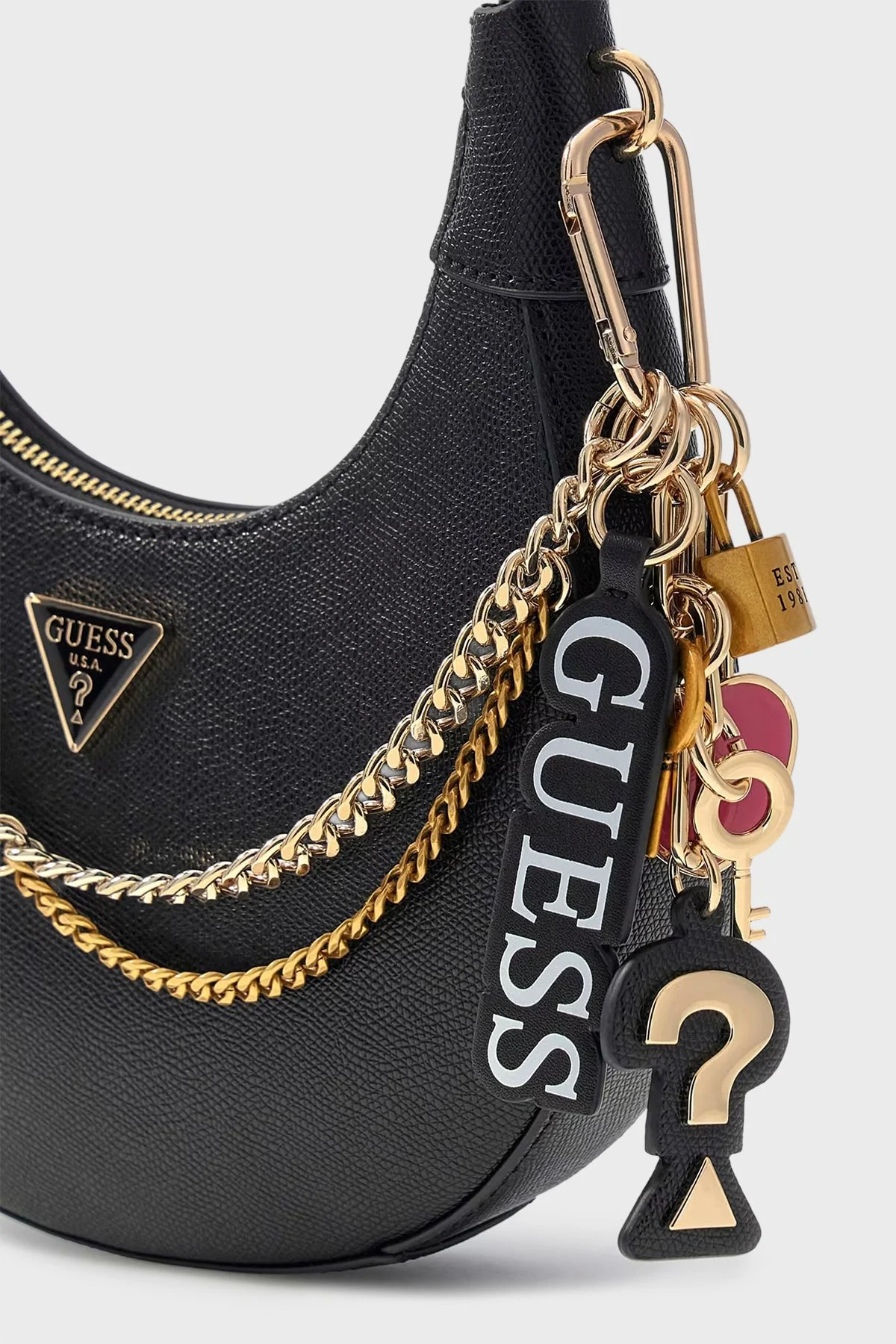 Guess Davina Logolu Ayarlanabilir Askılı HWBG9899180 Bayan Çanta HWBG98 99180 BLA SİYAH - 5