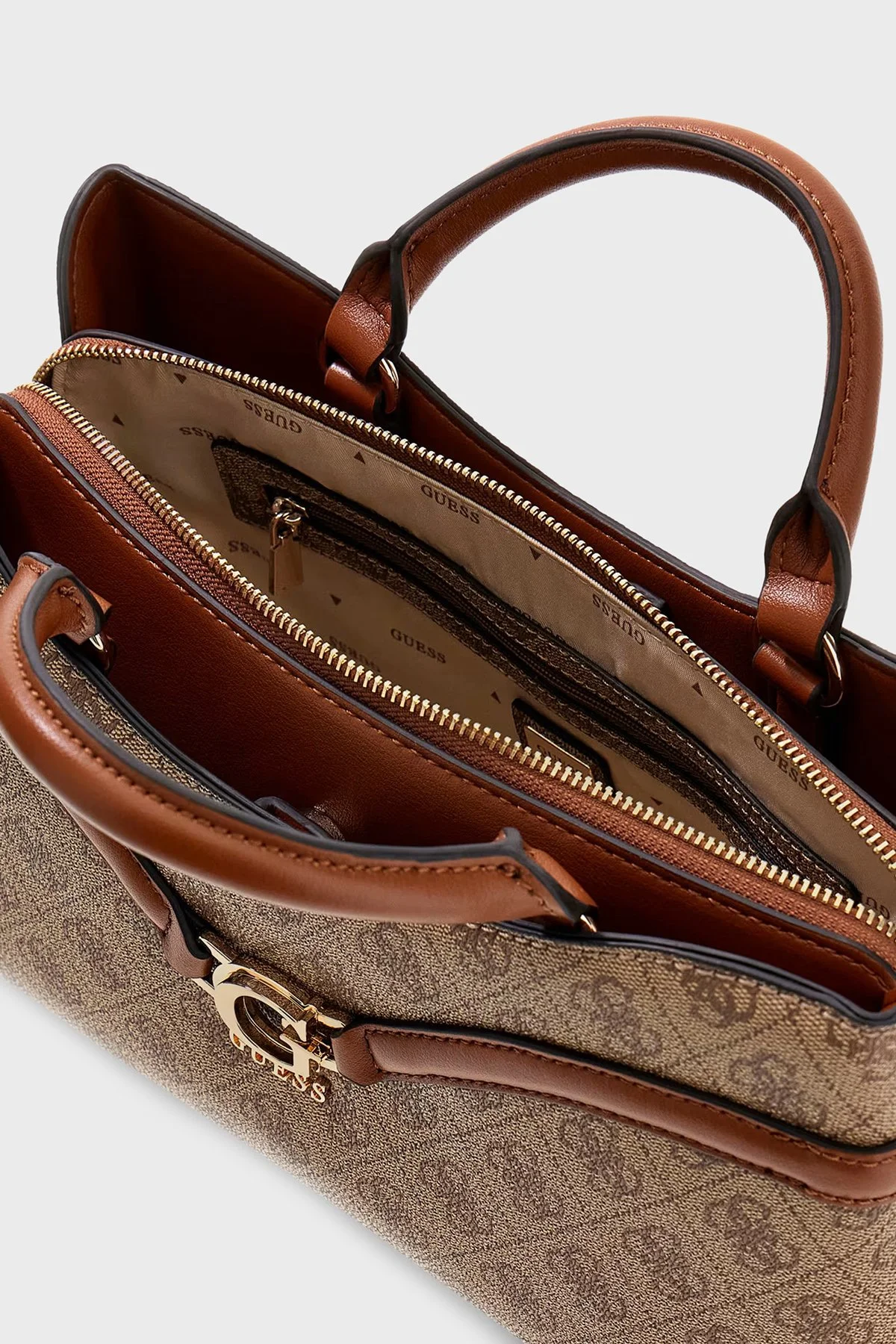 Guess Dea 4G Logolu Çıkarılabilir Askılı HWSG7993060 Bayan Çanta HWSG79 93060 LTL KAHVE - 3