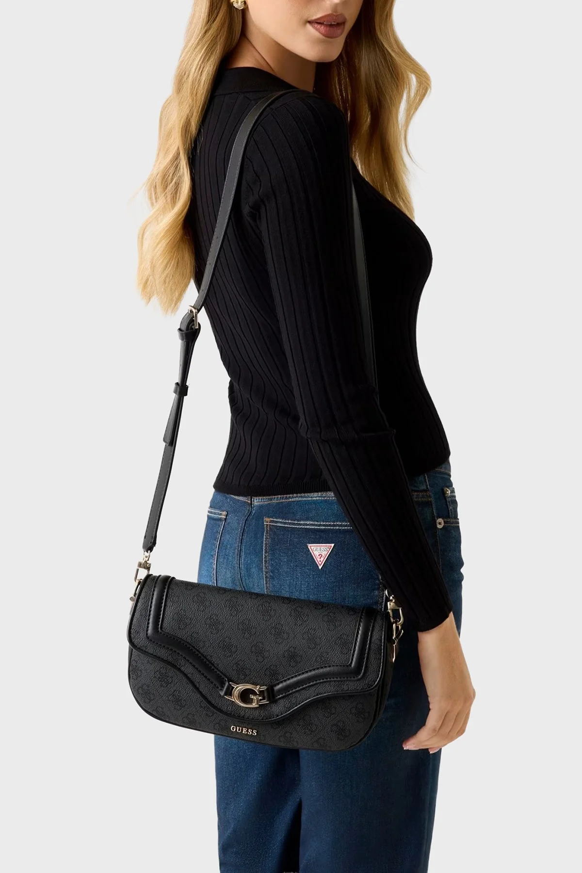 Guess Dea 4G Logolu Çıkarılabilir Askılı HWSG7993200 Bayan Çanta HWSG79 93200 CLO ANTRASİT - 3