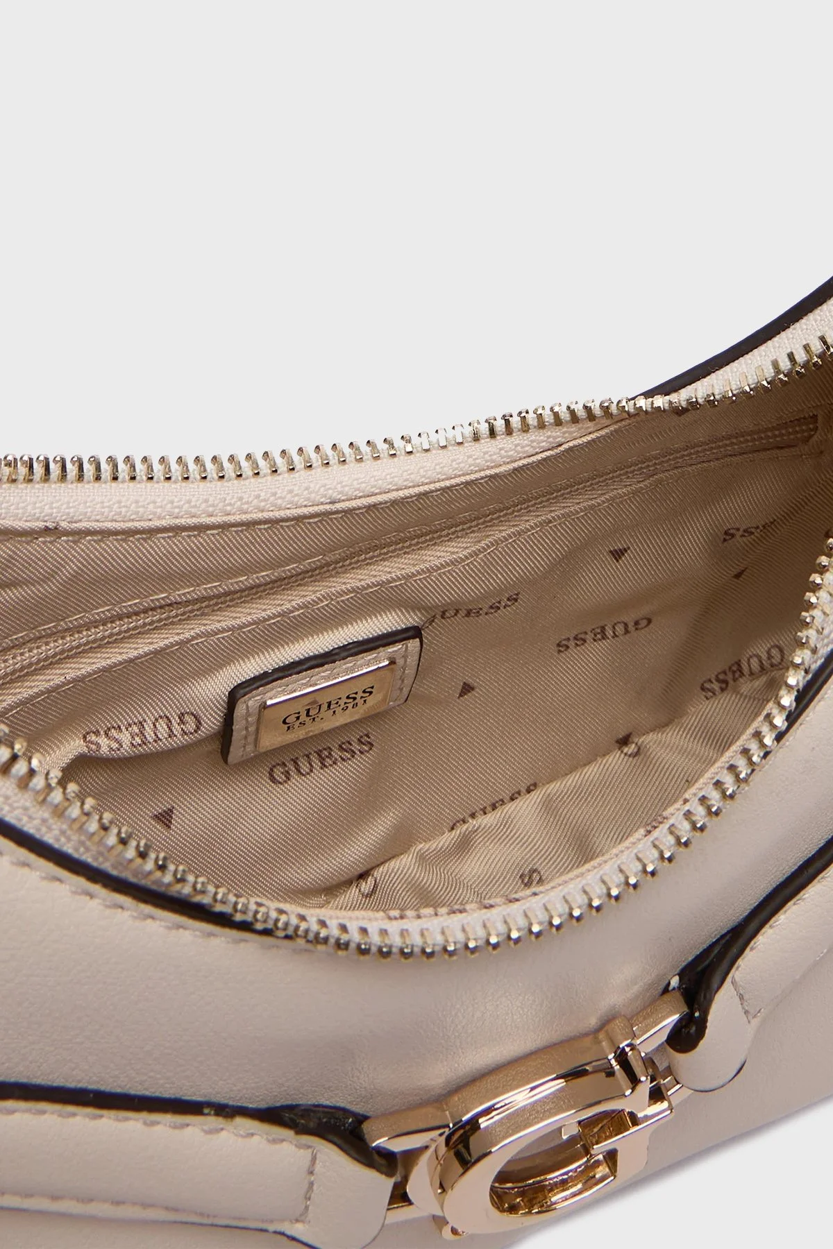 Guess Dea Logolu Zincir Detaylı Sabit Askılı HWBG7993730 Bayan Çanta HWBG79 93730 OFF EKRU - 5