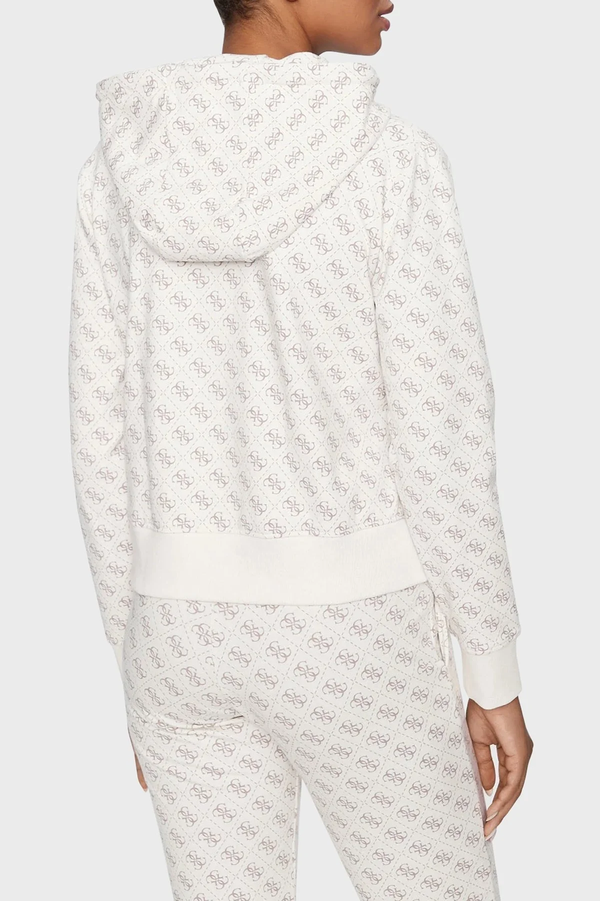 Guess Debbi Pamuklu Regular Fit Kapüşonlu Bayan Sweat V3BQ18K7ON1 P0EX KREM - 2