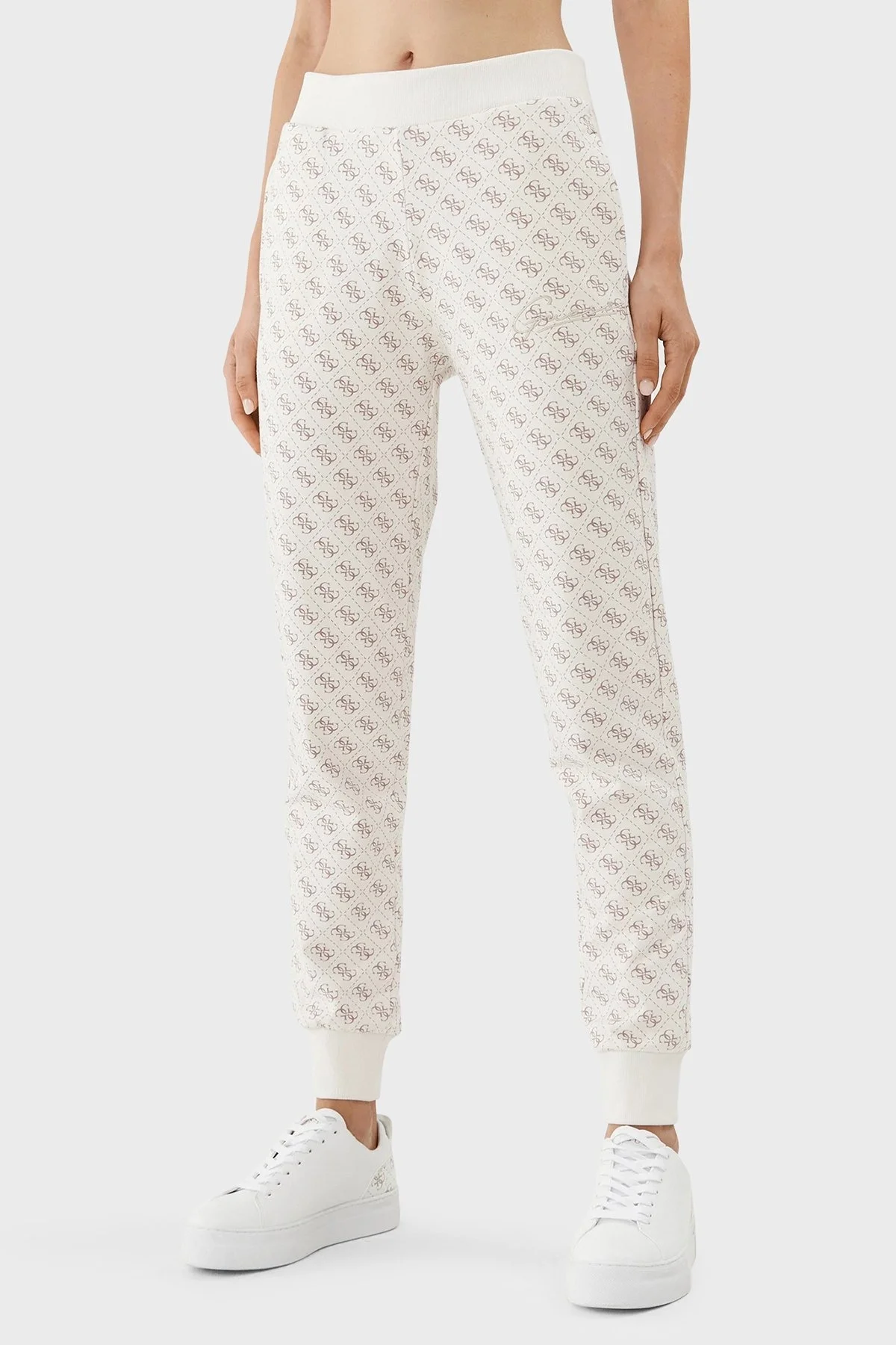 Guess Debbi Pamuklu Relaxed Fit Jogger Bayan Pantolon V3BB18K7ON1 P0EX BEYAZ - 2