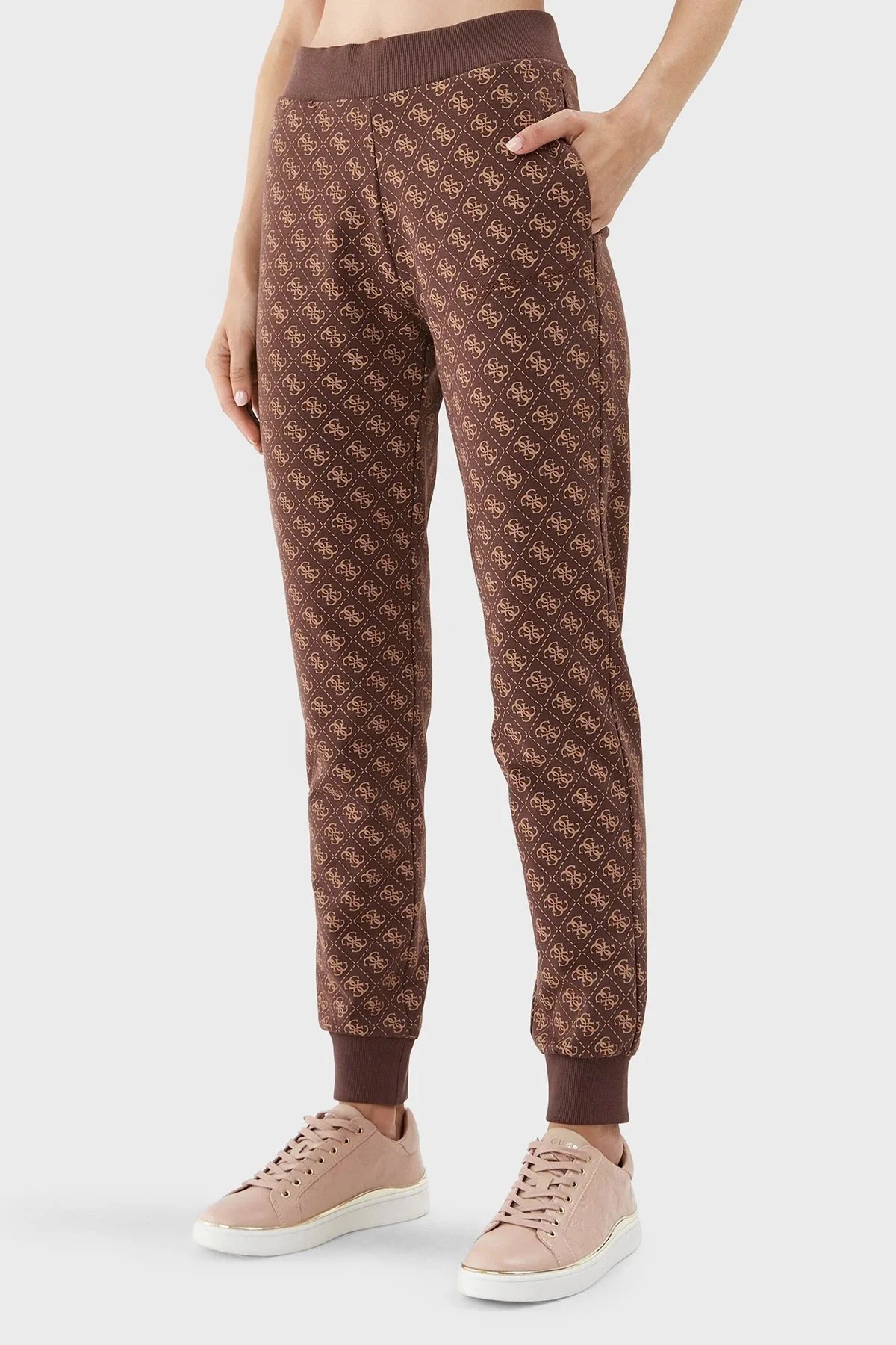 Guess Debbi Pamuklu Relaxed Fit Jogger Bayan Pantolon V3BB18K7ON1 P1DL KAHVE - 2