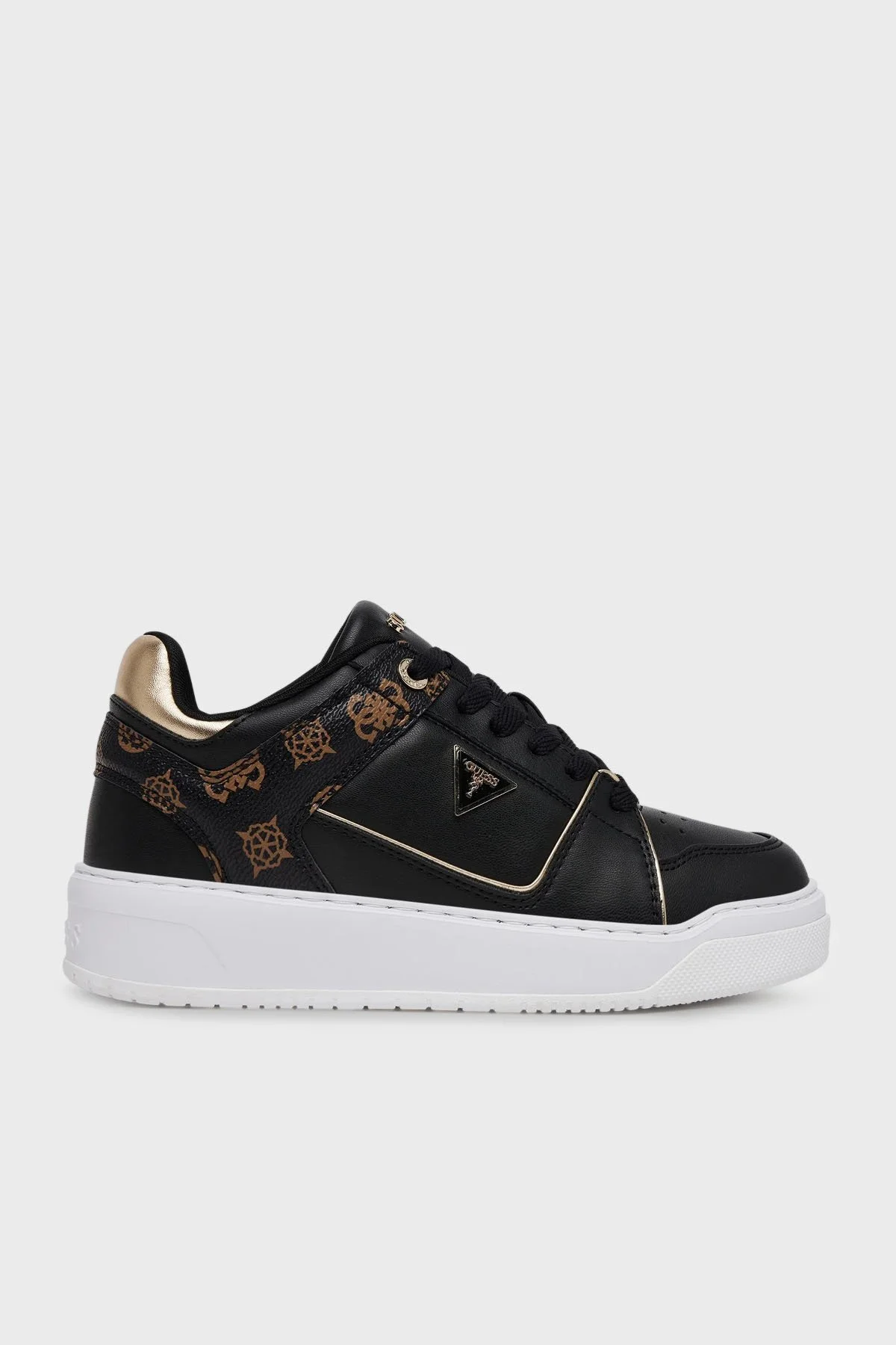 Guess Delove 4G Logolu Sneaker FLTDELFAL12 Kadın Ayakkabı FLTDEL FAL12 BLACK SİYAH - 1
