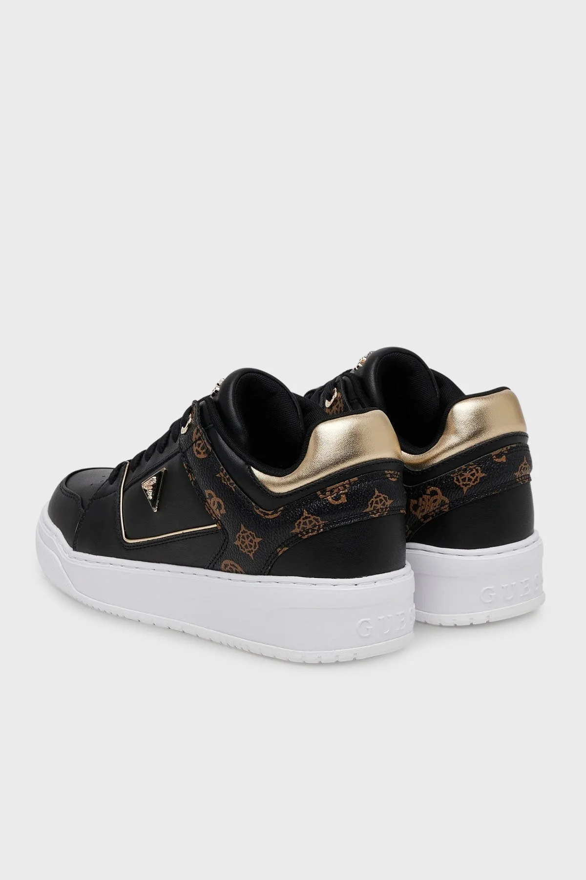 Guess Delove 4G Logolu Sneaker FLTDELFAL12 Kadın Ayakkabı FLTDEL FAL12 BLACK SİYAH - 4