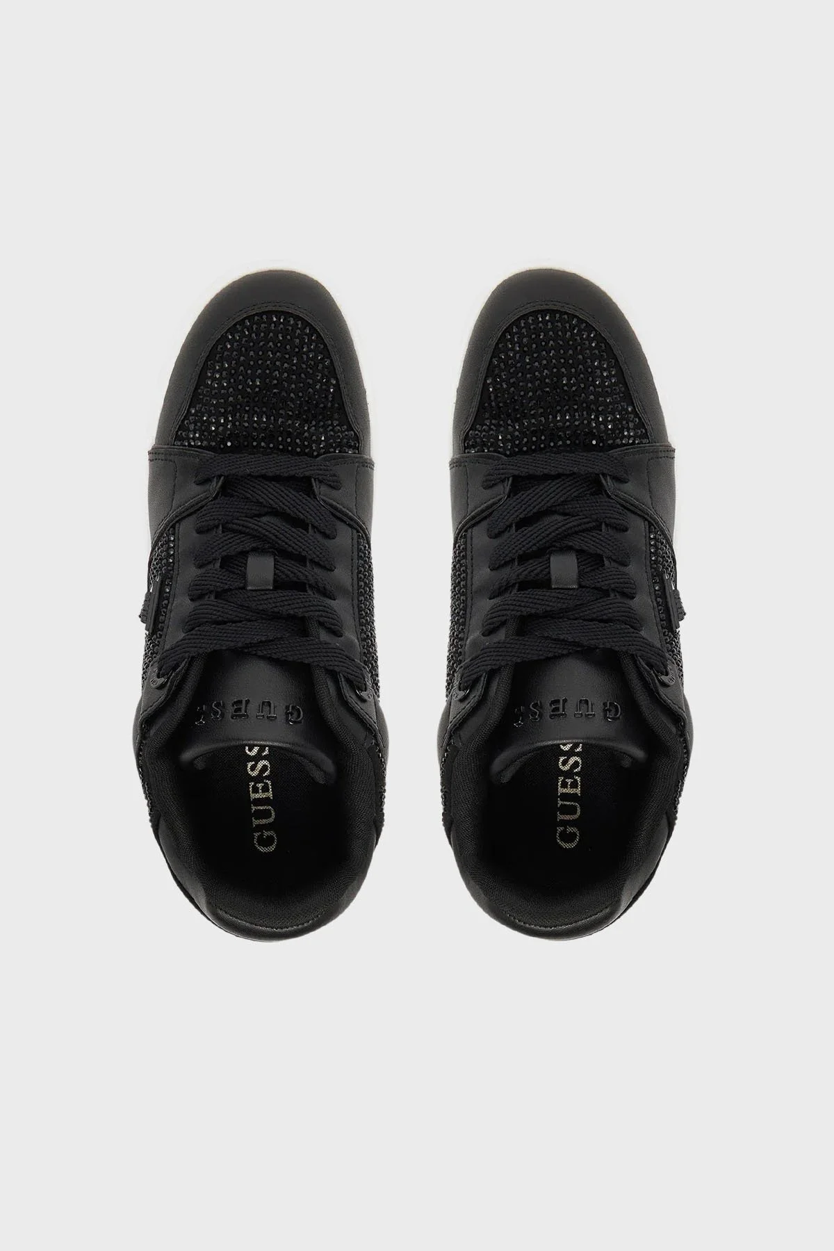 Guess Delove2 Taş Detaylı Logolu Sneaker FLTDL2LEA12 Kadın Ayakkabı FLTDL2 LEA12 BLACK SİYAH - 3