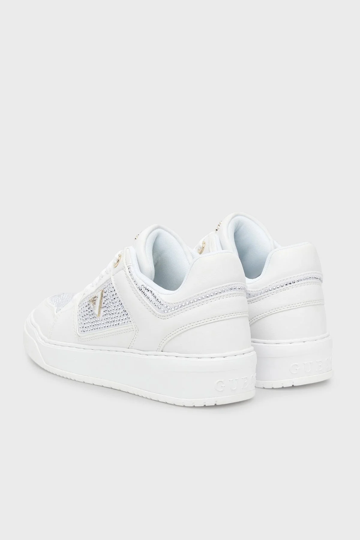 Guess Delove2 Taş Detaylı Logolu Sneaker FLTDL2LEA12 Bayan Ayakkabı FLTDL2 LEA12 WHITE BEYAZ - 10