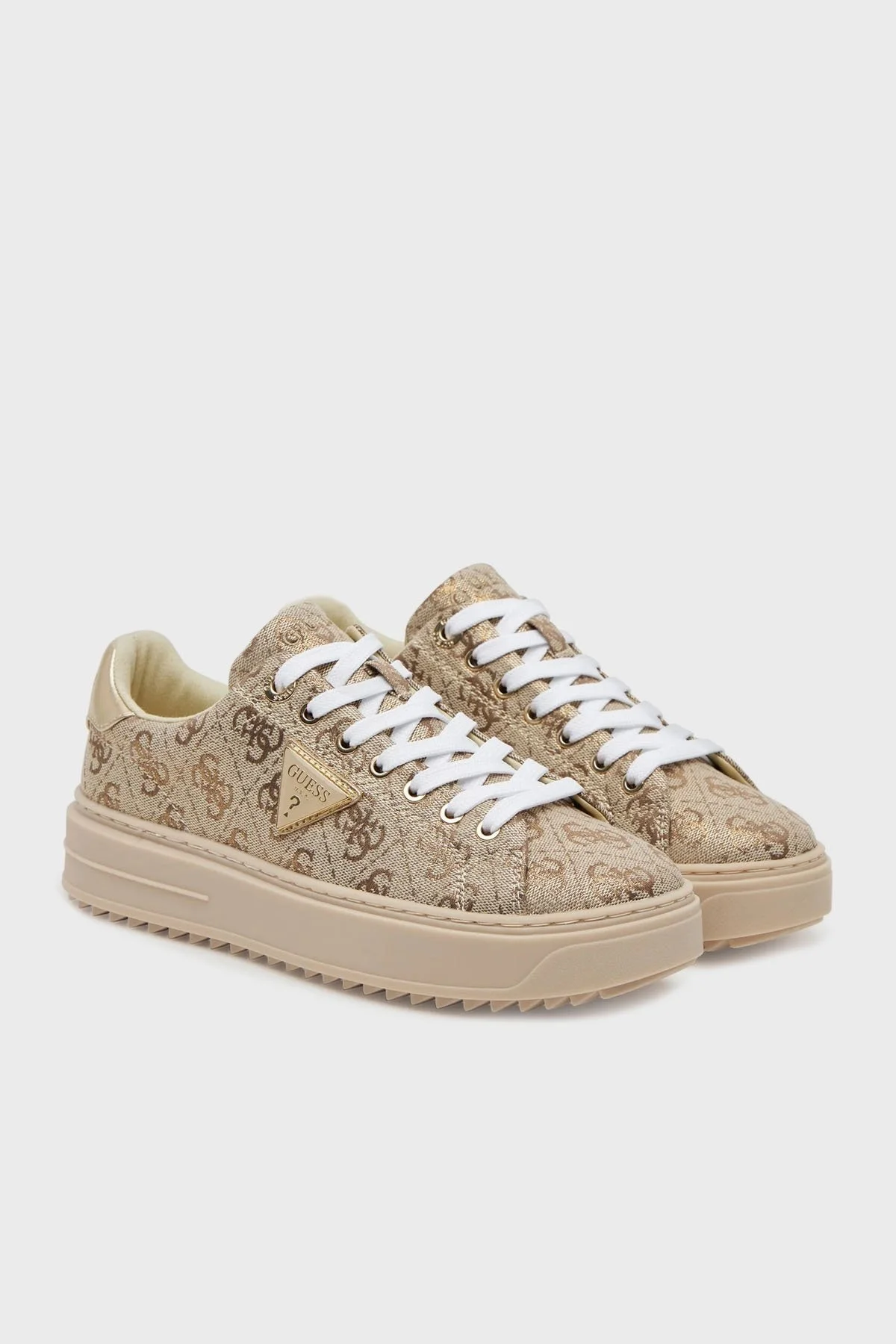 Guess Denesa 4G Logolu Kalın Taban Sneaker FLJD13FAM12 Bayan Ayakkabı FLJD13 FAM12 GOLD GOLD - 8