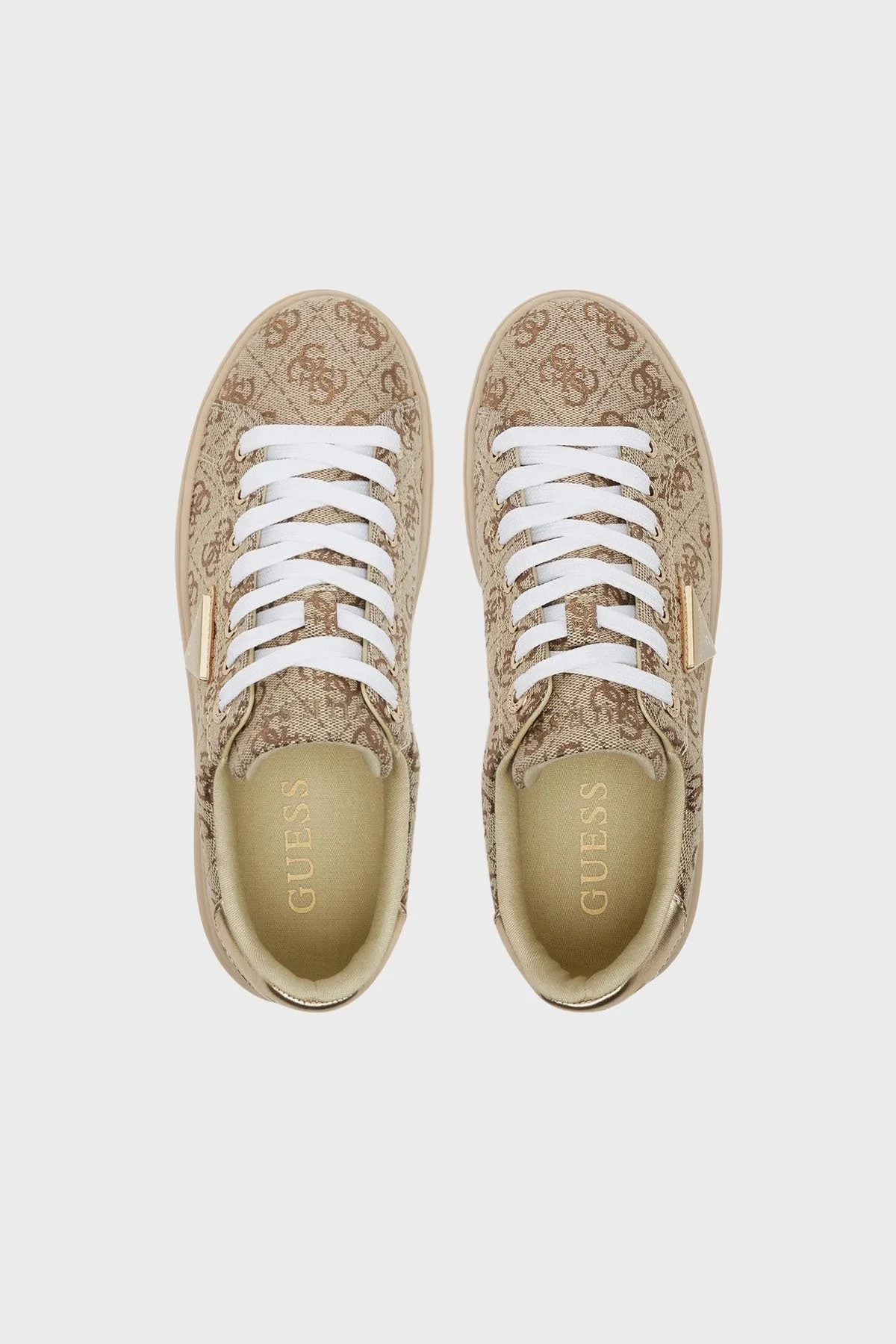 Guess Denesa 4G Logolu Kalın Taban Sneaker FLJD13FAM12 Bayan Ayakkabı FLJD13 FAM12 GOLD GOLD - 10