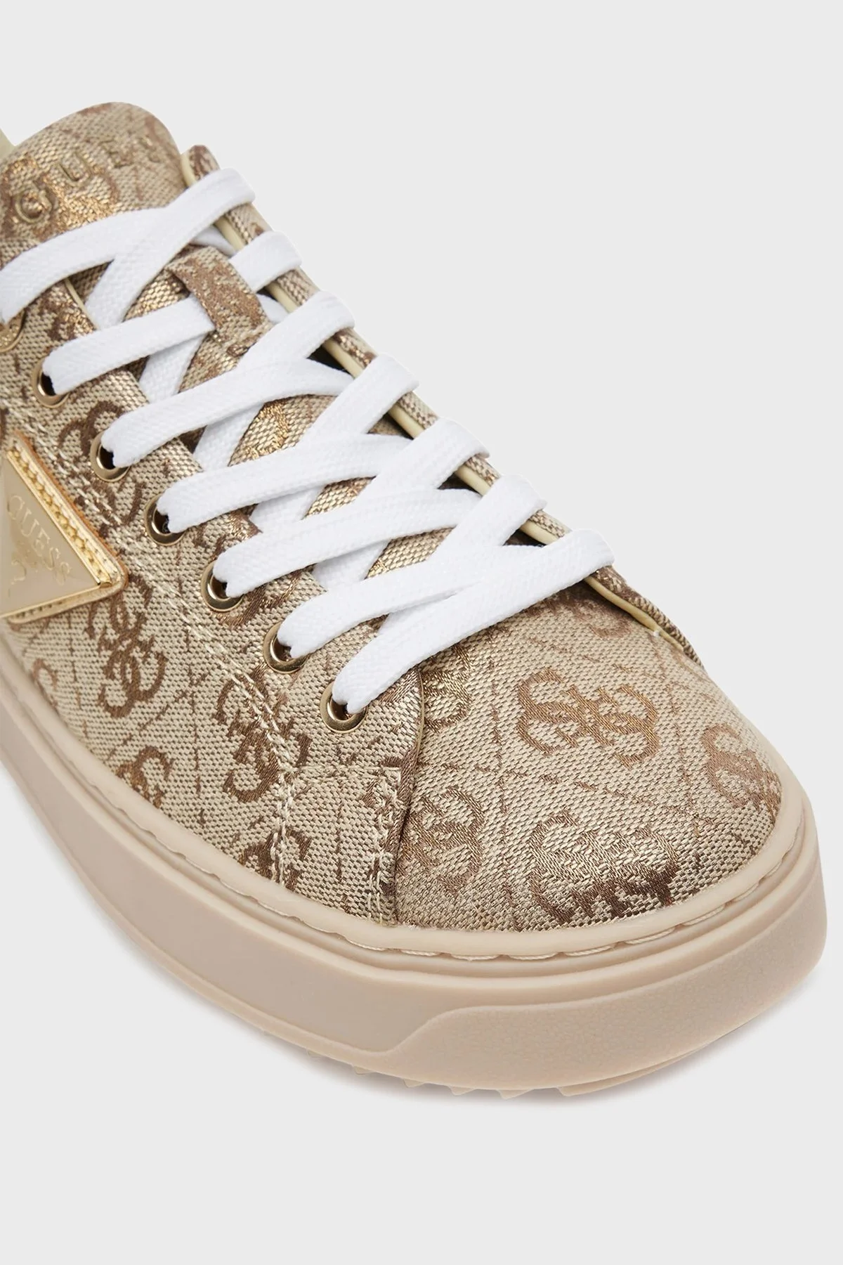 Guess Denesa 4G Logolu Kalın Taban Sneaker FLJD13FAM12 Bayan Ayakkabı FLJD13 FAM12 GOLD GOLD - 11