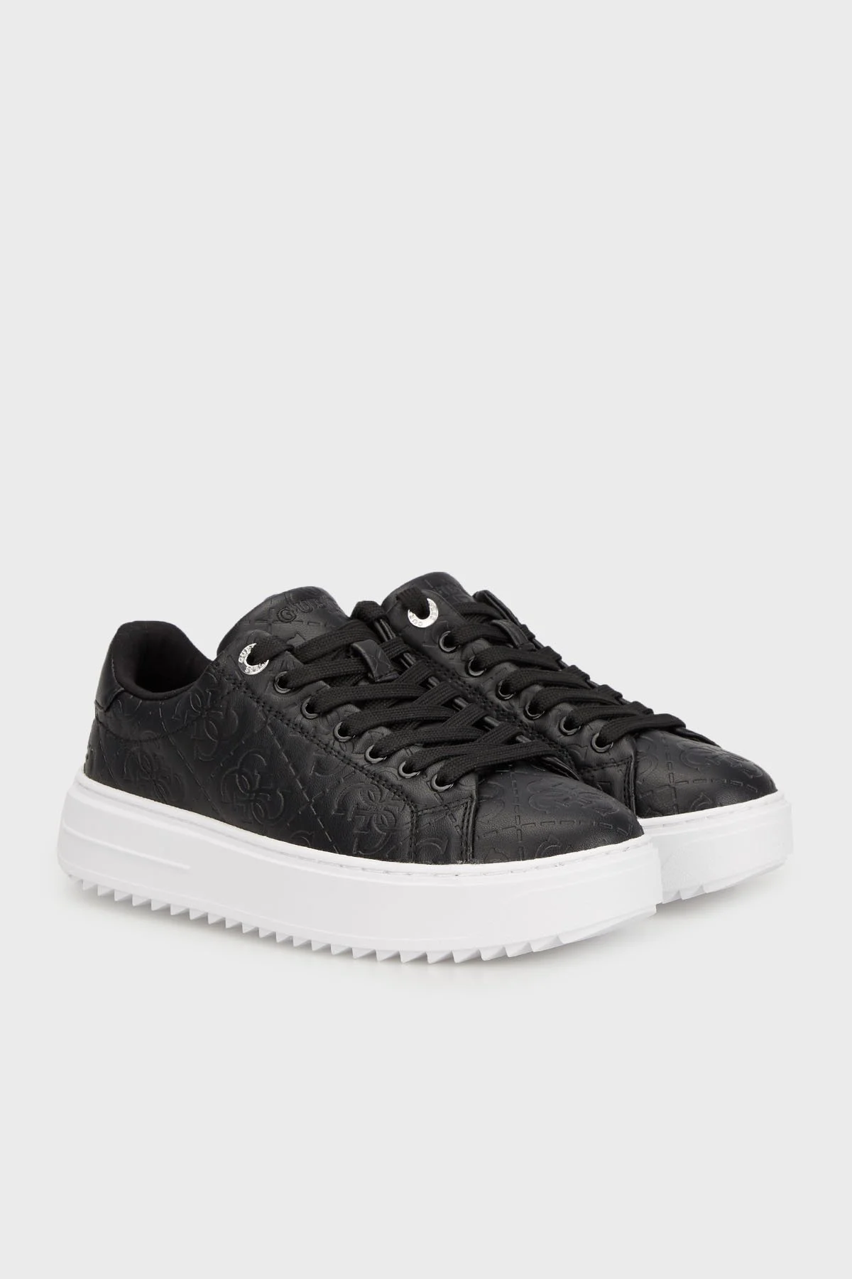 Guess Denesa9 Kabartmalı 4G Logolu Sneaker FLTDE9FAL12 Bayan Ayakkabı FLTDE9 FAL12 BLACK SİYAH - 2