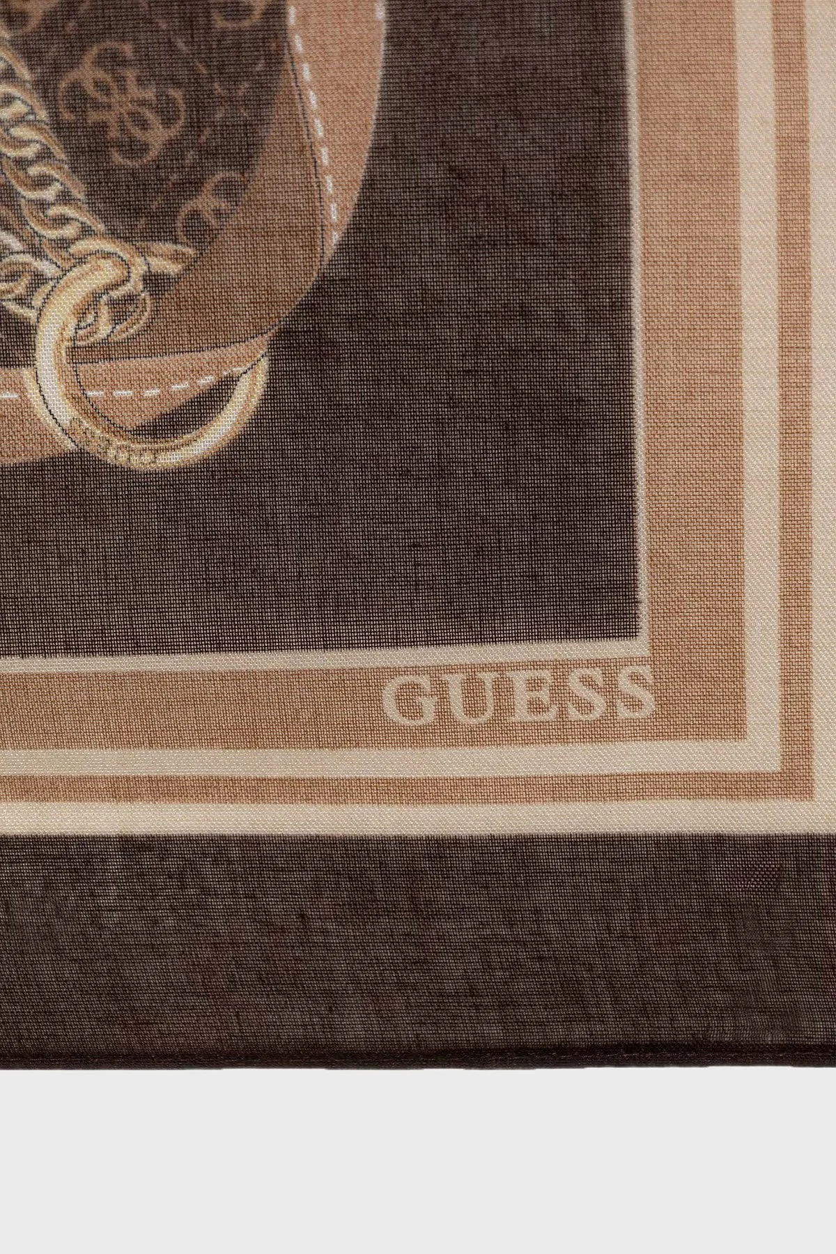 Guess Desenli 120 x 120 cm AW5537POL03 Kadın Eşarp AW5537 POL03 BRO Kahve - 3