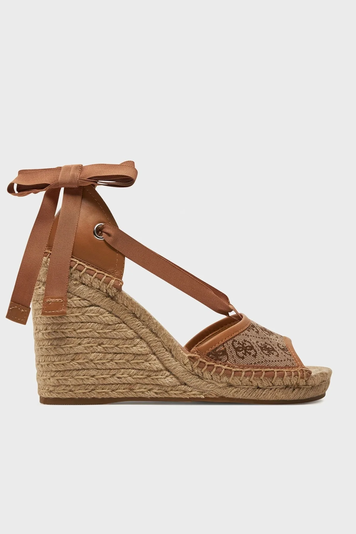 Guess Diandra Bağlamalı Jüt Dolgu Topuklu Espadril FLGDIRFAL04 Bayan Sandalet FLGDIR FAL04 BEIBR KAHVE-BEJ - 1
