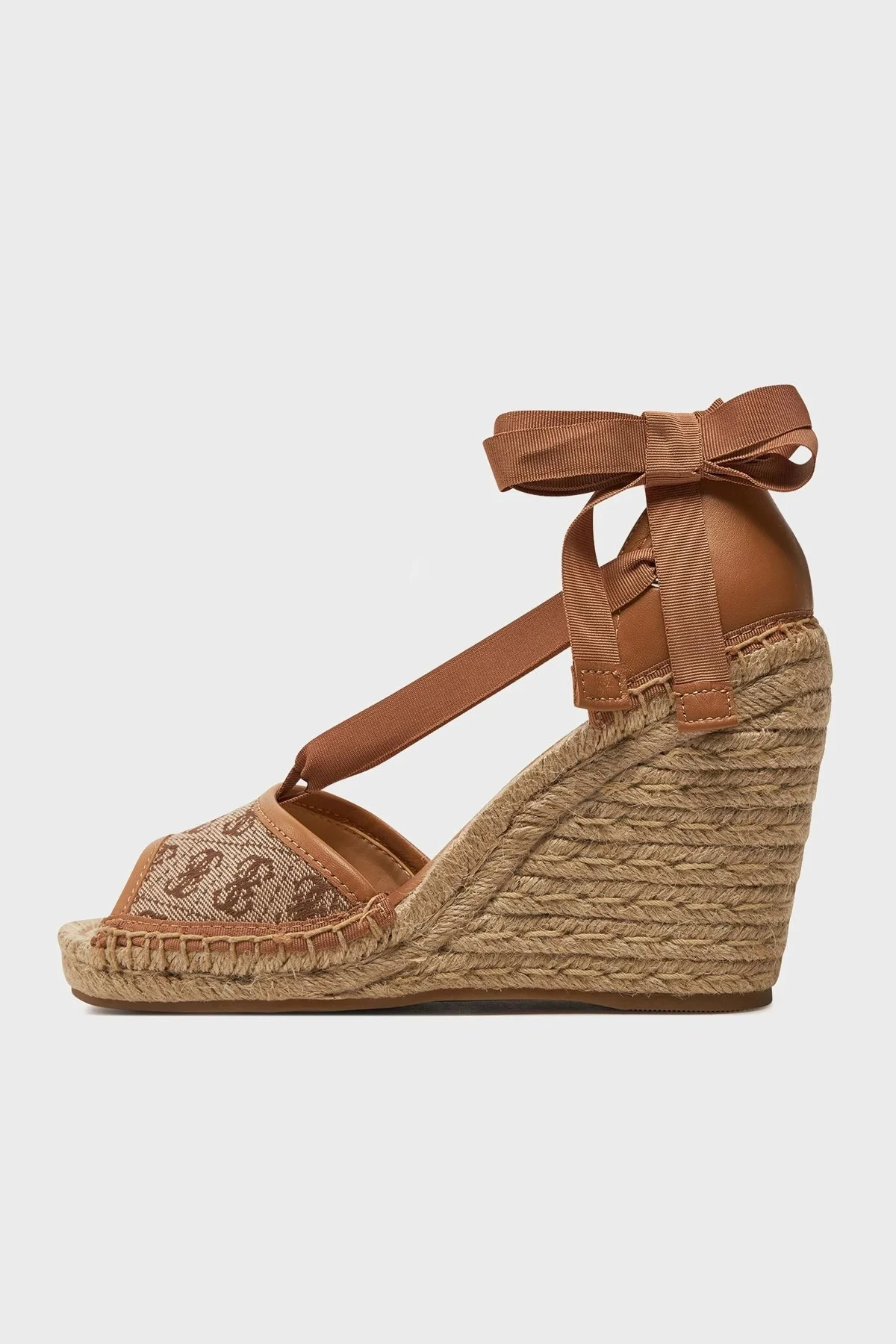 Guess Diandra Bağlamalı Jüt Dolgu Topuklu Espadril FLGDIRFAL04 Bayan Sandalet FLGDIR FAL04 BEIBR KAHVE-BEJ - 2
