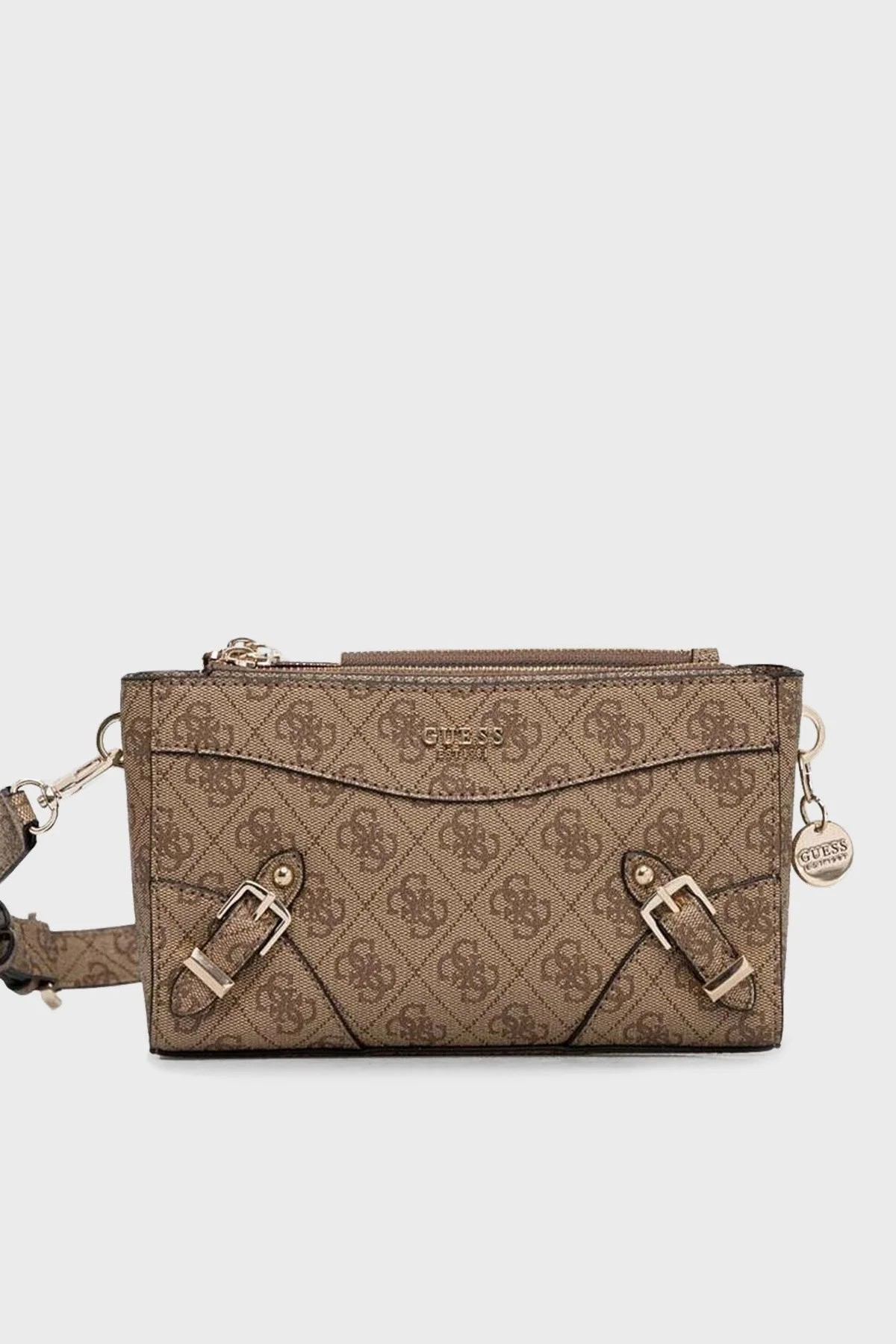Guess Didi Fermuarlı Çıkarılabilir Uzatma Askılı Bayan Çanta HWSG8744720 LTL KAHVE - 1