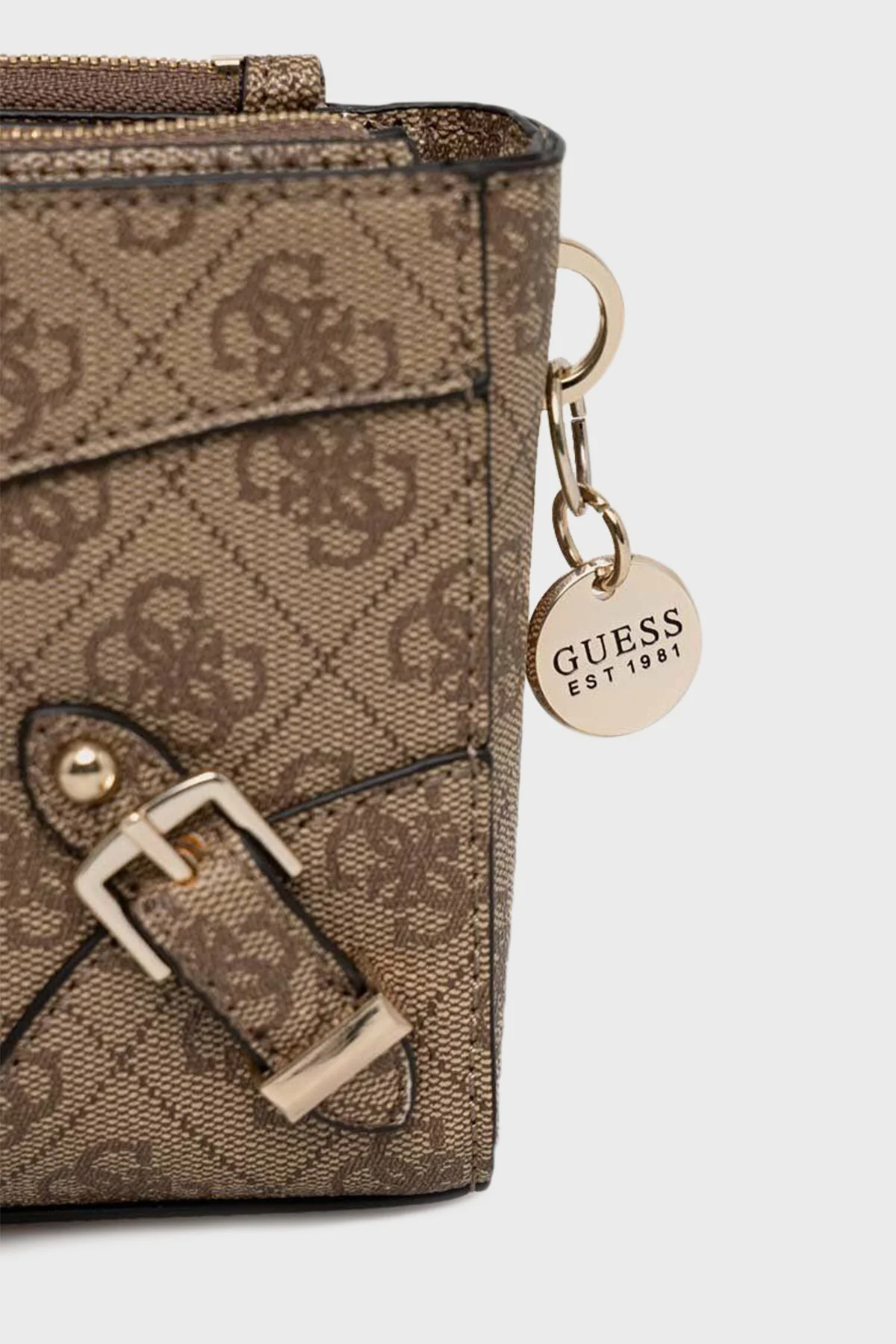 Guess Didi Fermuarlı Çıkarılabilir Uzatma Askılı Bayan Çanta HWSG8744720 LTL KAHVE - 4