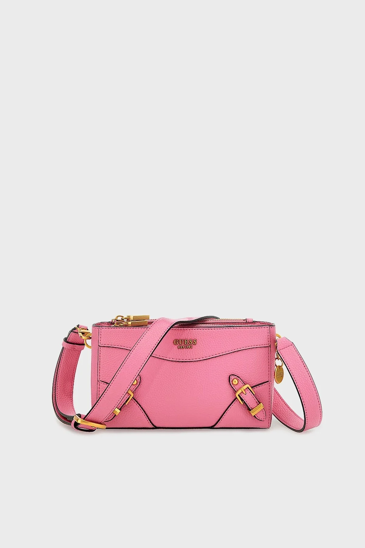 Guess Didi Logolu Ayarlanabilir ve Çıkarılabilir Omuz Askılı Bayan Çanta HWBA8744720 WAT PEMBE - 1