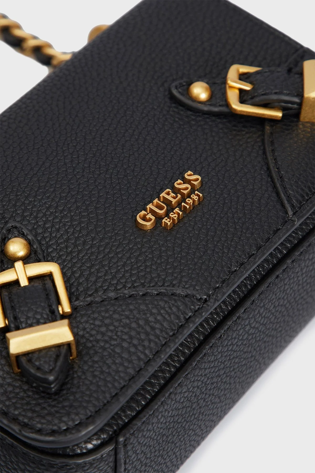 Guess Didi Logolu Ayarlanabilir Zincir Askılı Bayan Çanta HWBA8744780 BLA SİYAH - 2