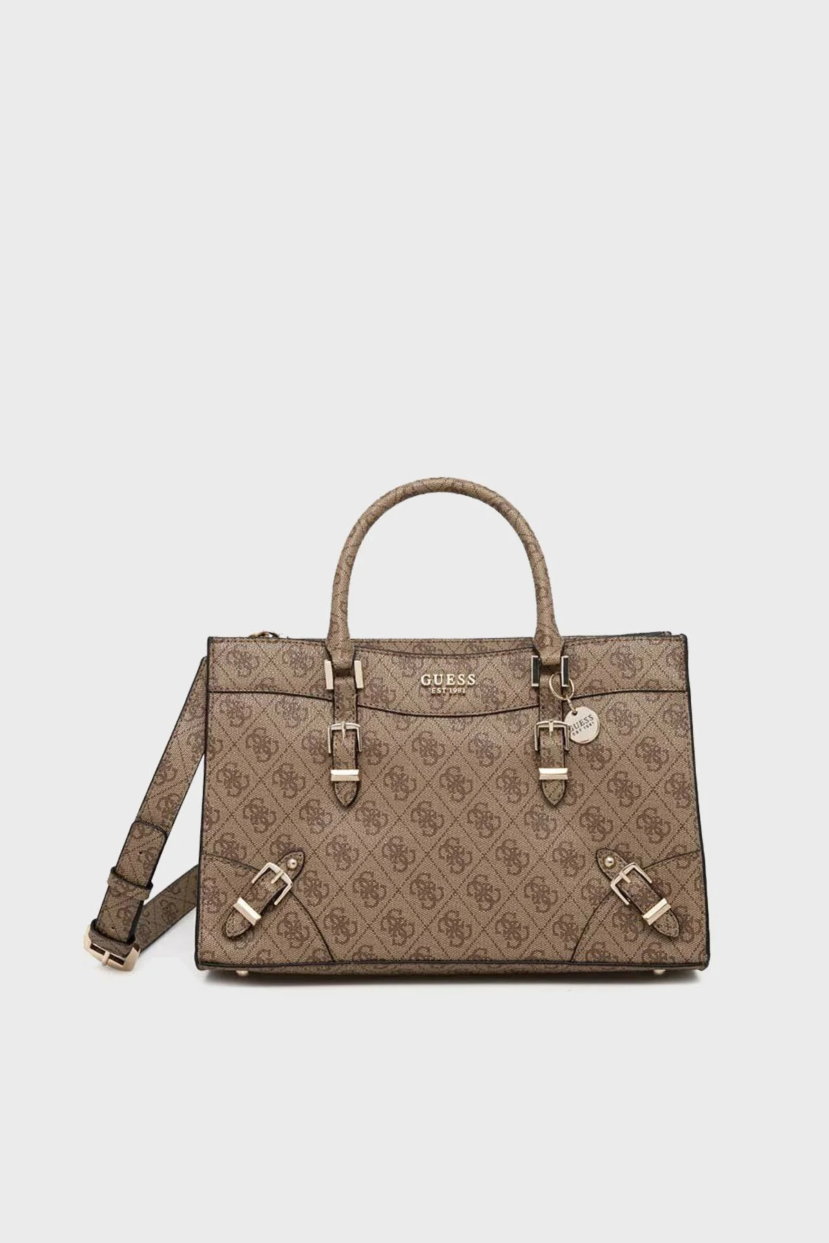 Guess Didi Logolu Çıkarılabilir Uzatma Askılı Bayan Çanta HWSG8744060 LTL KAHVE - 1