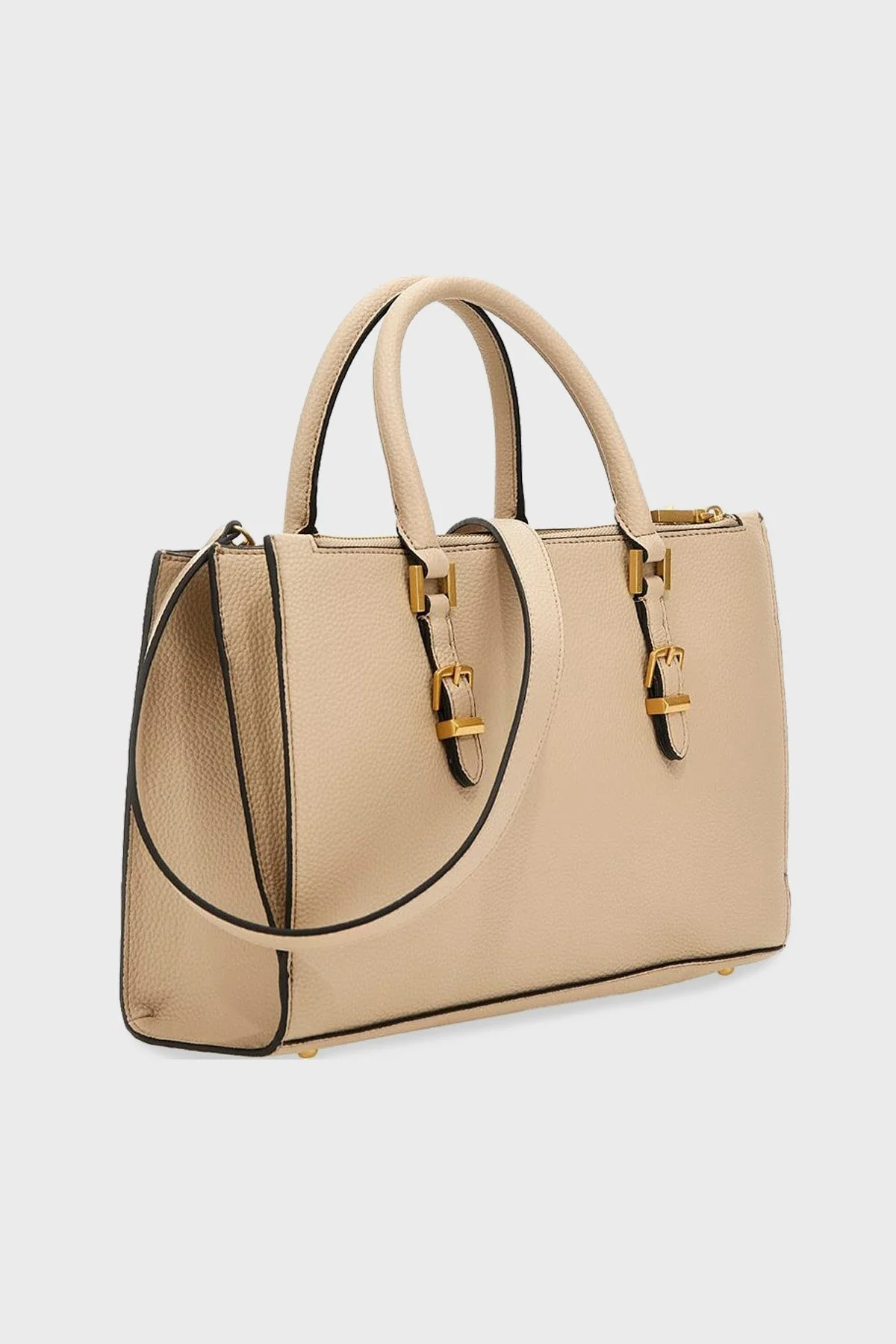 Guess Didi Logolu Çıkartılabilir Uzatma Askılı Bayan Çanta HWBA8744060 KHA KREM - 4