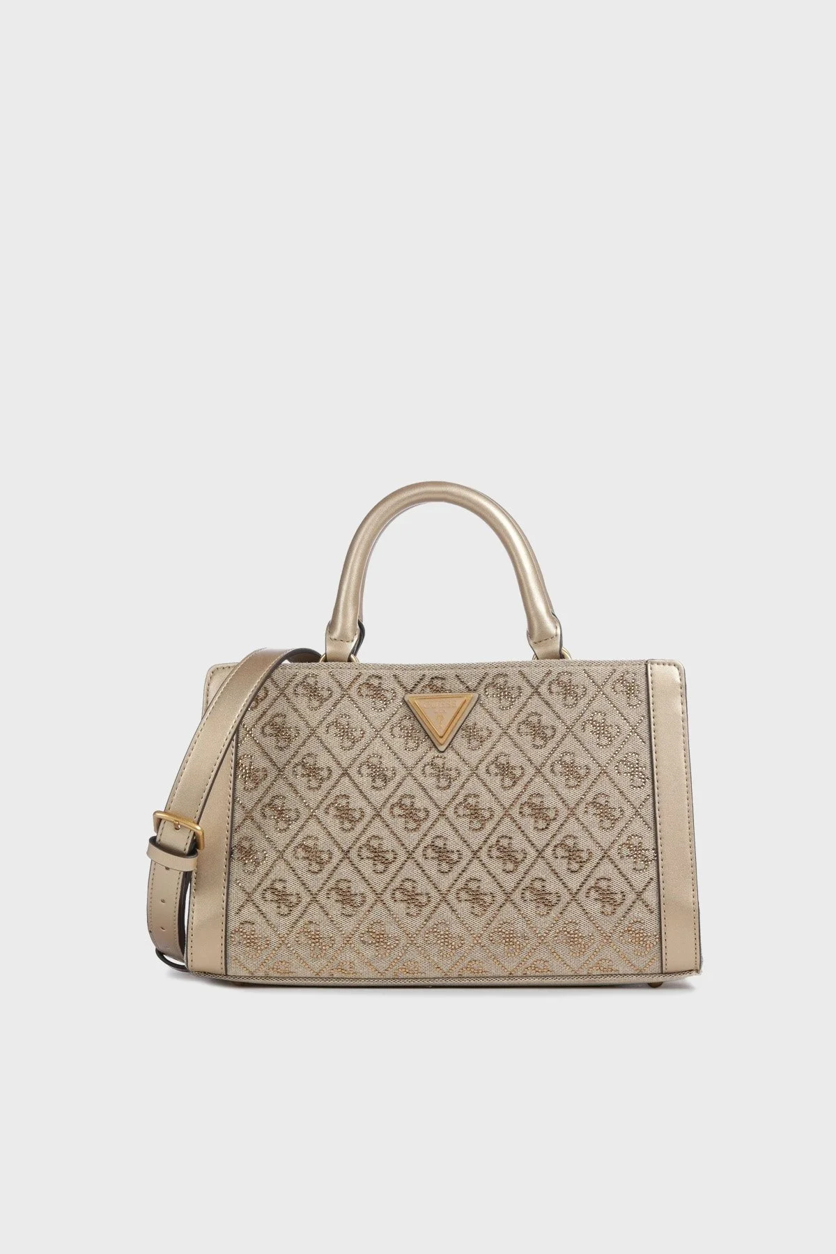 Guess Dili Small Logolu Fermuarlı Çıkarılabilir Askılı HWEB9330050 Bayan Çanta HWEB93 30050 LTL GOLD - 1