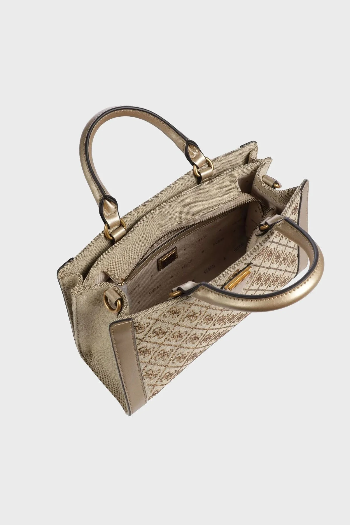 Guess Dili Small Logolu Fermuarlı Çıkarılabilir Askılı HWEB9330050 Bayan Çanta HWEB93 30050 LTL GOLD - 3