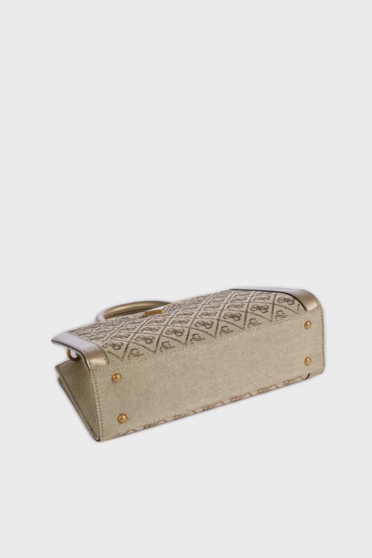 Guess Dili Small Logolu Fermuarlı Çıkarılabilir Askılı HWEB9330050 Bayan Çanta HWEB93 30050 LTL GOLD - 4