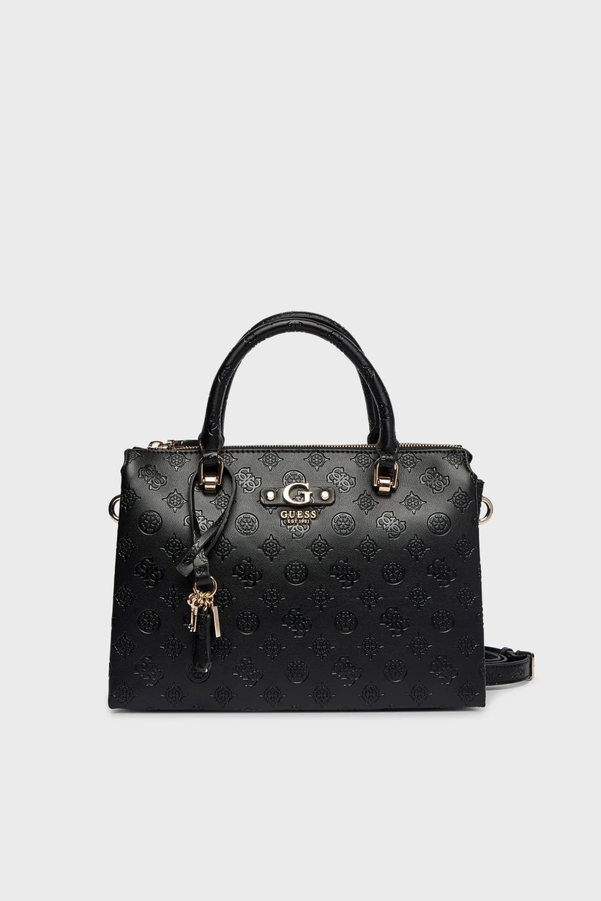 Guess Dita 4G Logolu Çıkarılabilir Askılı HWPD7602060 Bayan Çanta HWPD76 02060 BLO SİYAH - 1