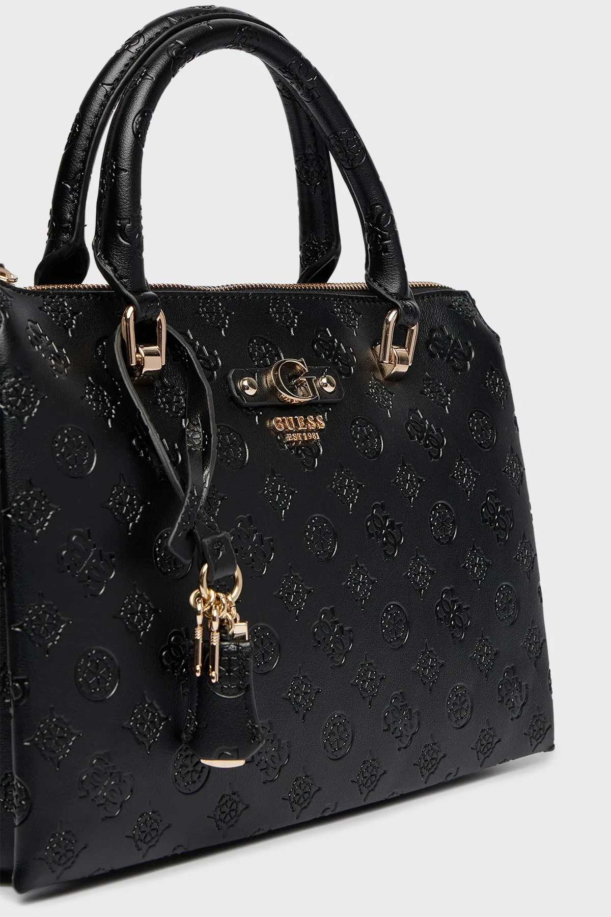 Guess Dita 4G Logolu Çıkarılabilir Askılı HWPD7602060 Bayan Çanta HWPD76 02060 BLO SİYAH - 4