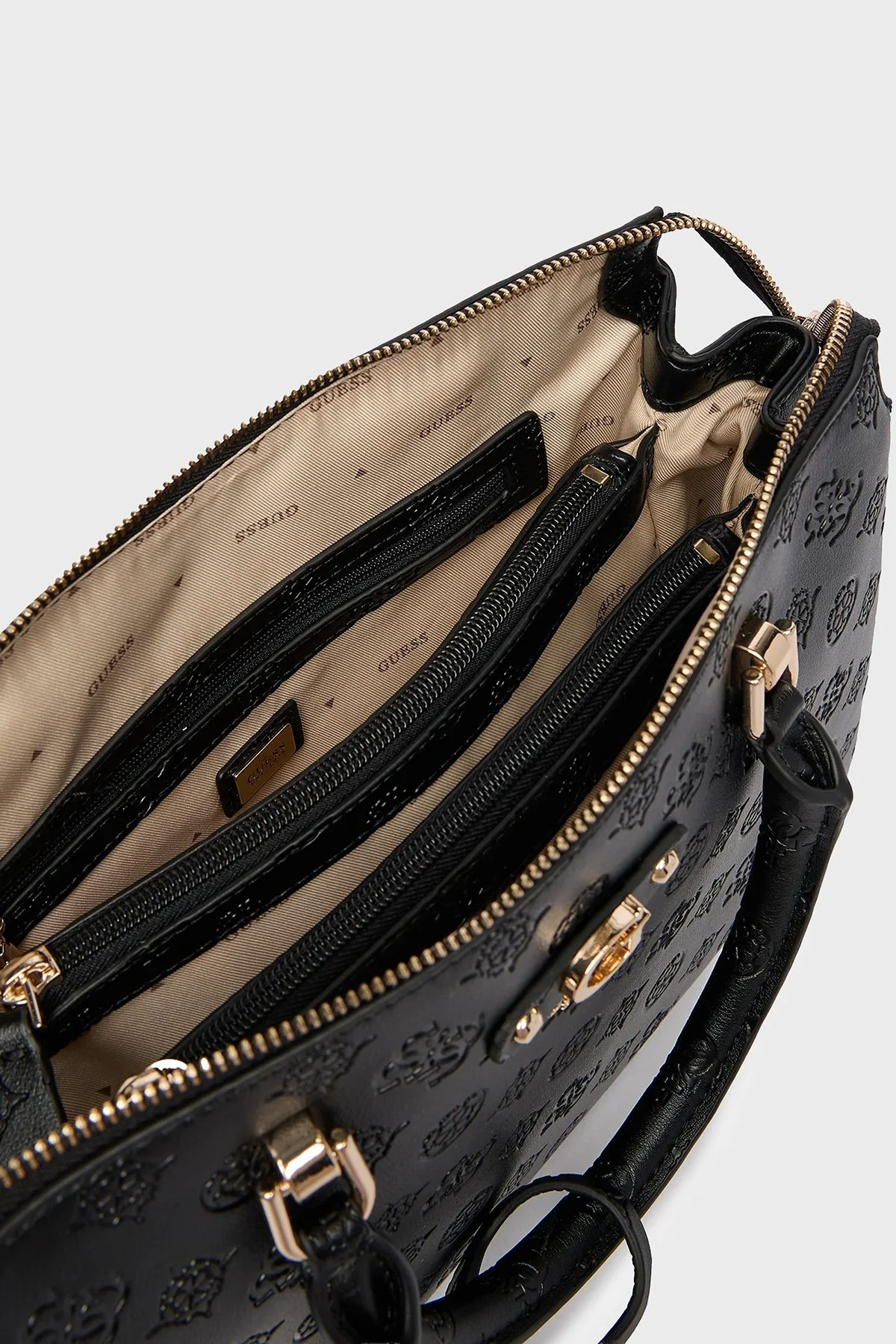 Guess Dita 4G Logolu Çıkarılabilir Askılı HWPD7602060 Bayan Çanta HWPD76 02060 BLO SİYAH - 6