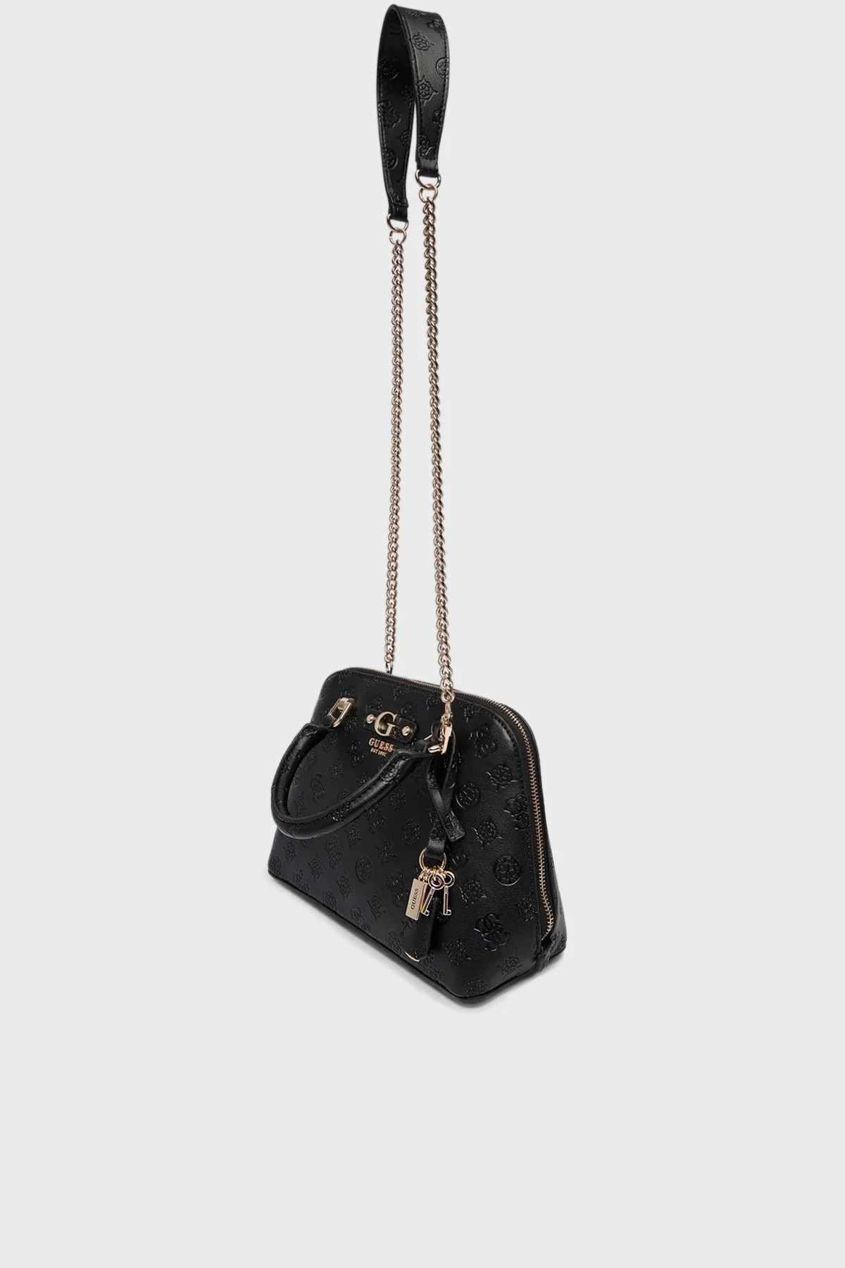 Guess Dita 4G Logolu Çıkarılabilir Zincir Askılı HWPD7602050 Bayan Çanta HWPD76 02050 BLO SİYAH - 4