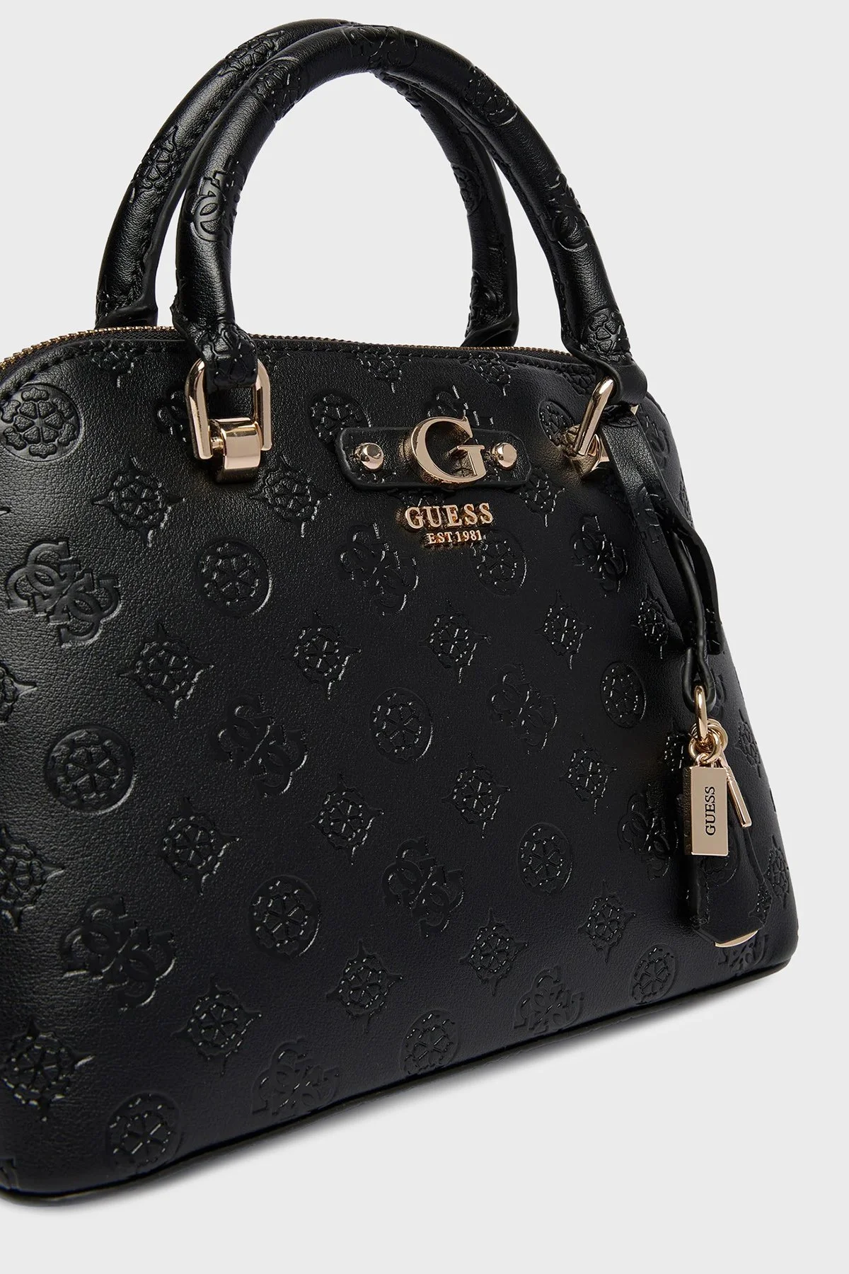 Guess Dita 4G Logolu Çıkarılabilir Zincir Askılı HWPD7602050 Bayan Çanta HWPD76 02050 BLO SİYAH - 6