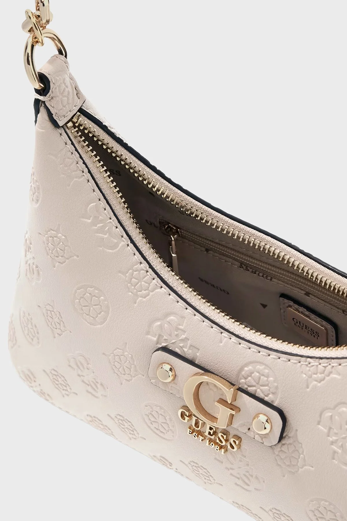 Guess Dita 4G Logolu Omuz Askılı HWPD7602180 Bayan Çanta HWPD76 02180 LUG BEJ - 4