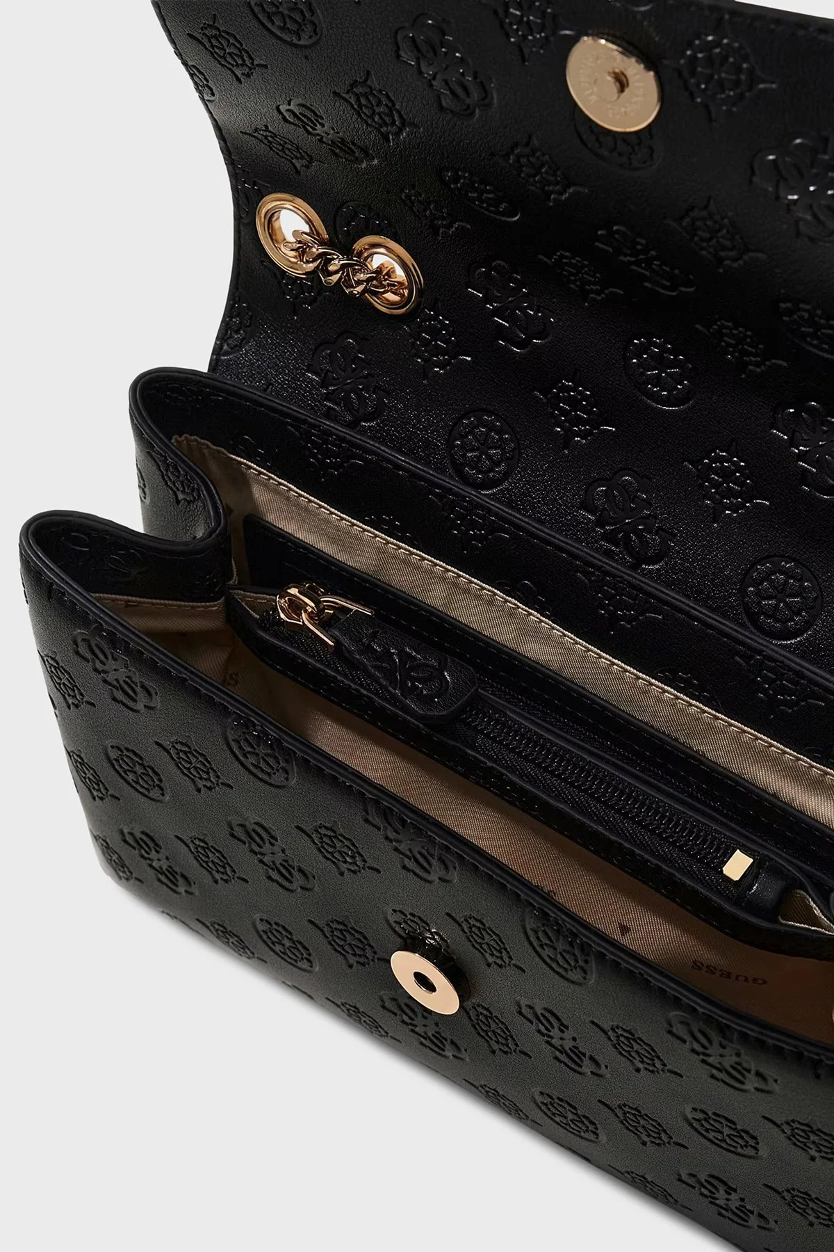 Guess Dita 4G Logolu Zincir Askılı HWPD7602210 Bayan Çanta HWPD76 02210 BLO SİYAH - 4