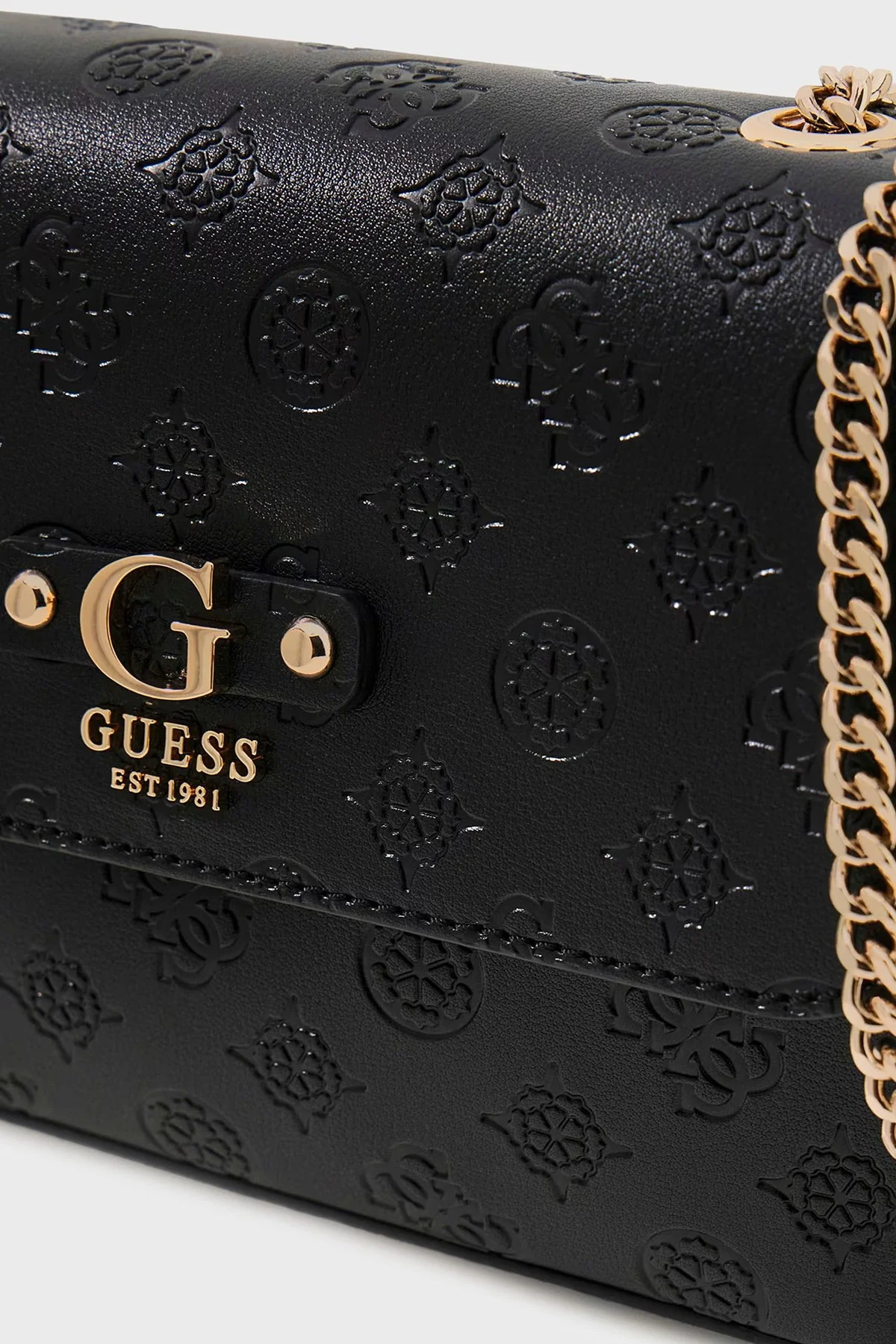 Guess Dita 4G Logolu Zincir Askılı HWPD7602210 Bayan Çanta HWPD76 02210 BLO SİYAH - 5