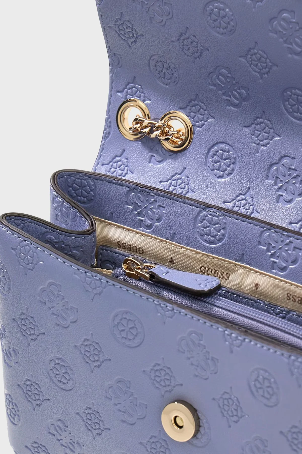 Guess Dita 4G Logolu Zincir Askılı HWPD7602210 Bayan Çanta HWPD76 02210 GBL LİLA - 5