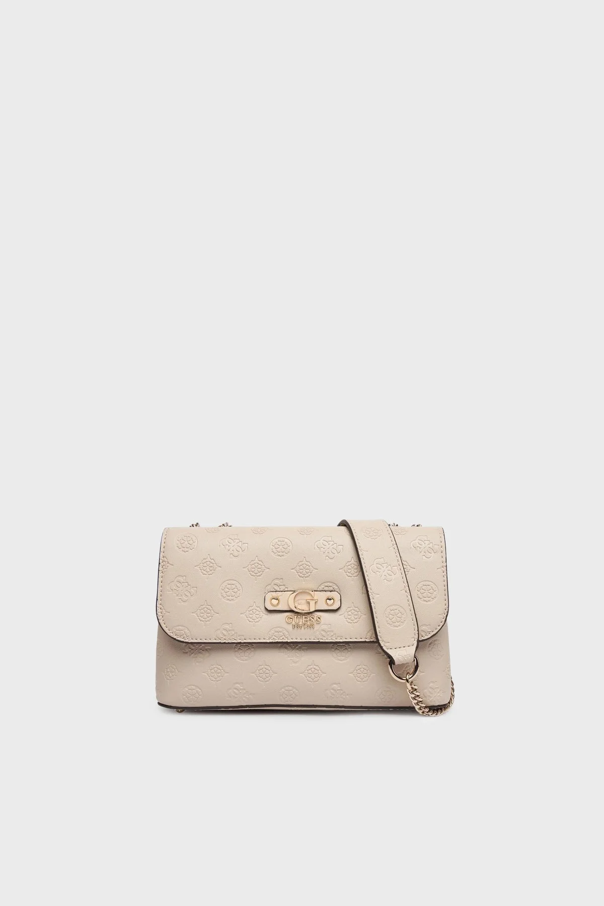 Guess Dita 4G Logolu Zincir Askılı HWPD7602210 Bayan Çanta HWPD76 02210 LUG BEJ - 1