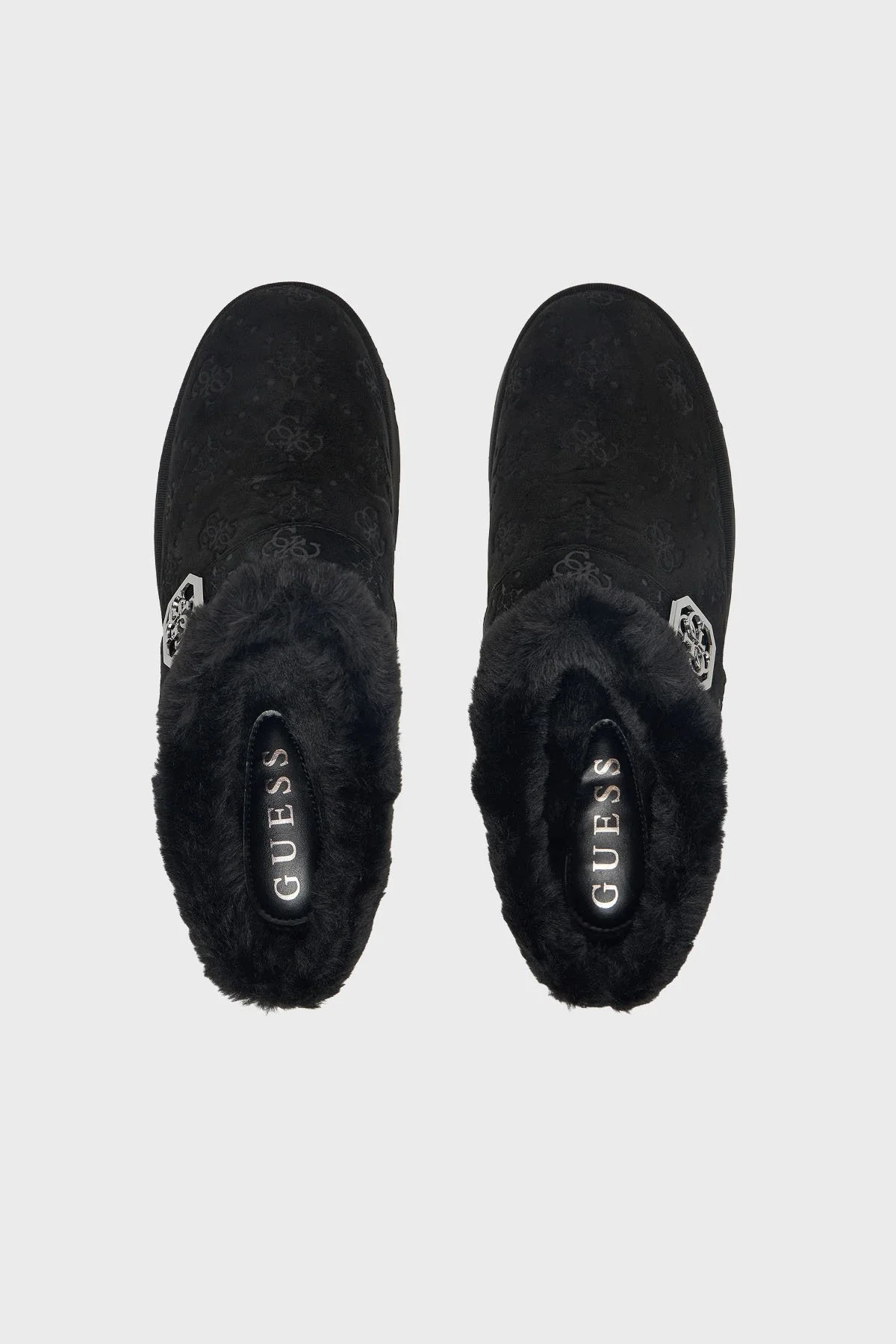Guess Dolmana2 4G Logolu Yumuşak Tüylü FLFDOCESU06 Bayan Terlik FLFDOC ESU06 BLACK SİYAH - 9