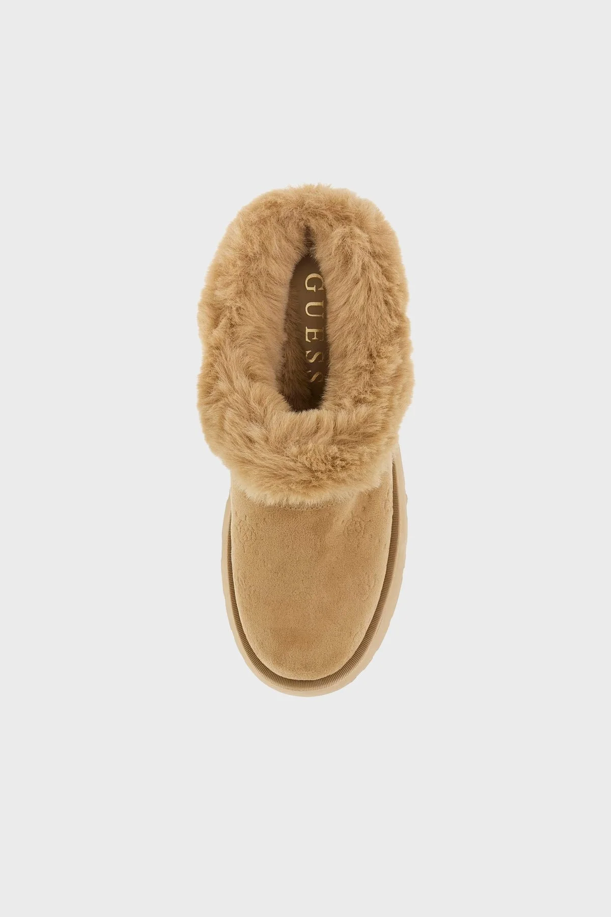 Guess Dolmana2 4G Logolu Yumuşak Tüylü FLFDOCESU06 Bayan Terlik FLFDOC ESU06 COGNA TABA - 9