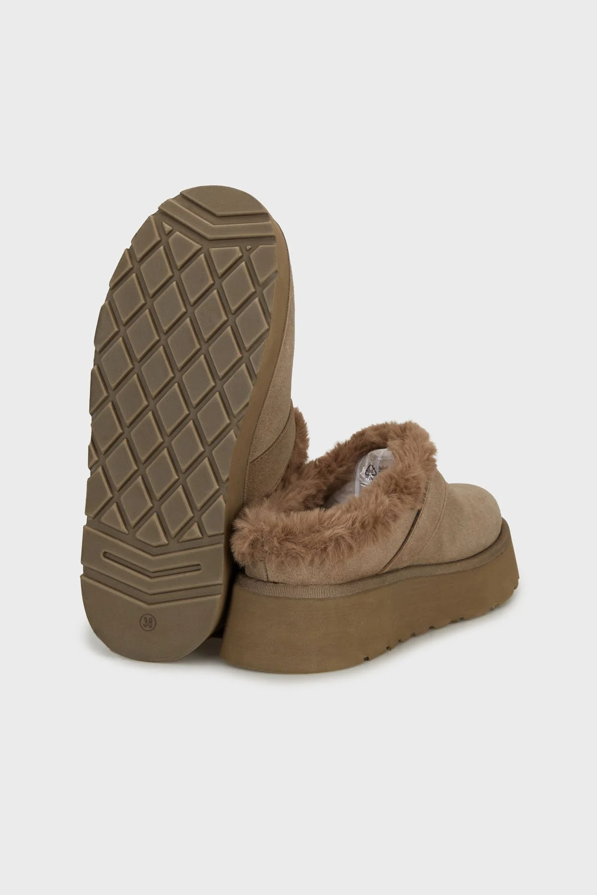 Guess Dolmana2 4G Logolu Yumuşak Tüylü FLFDOCESU06 Kadın Terlik FLFDOC ESU06 GREEN HAKİ - 4