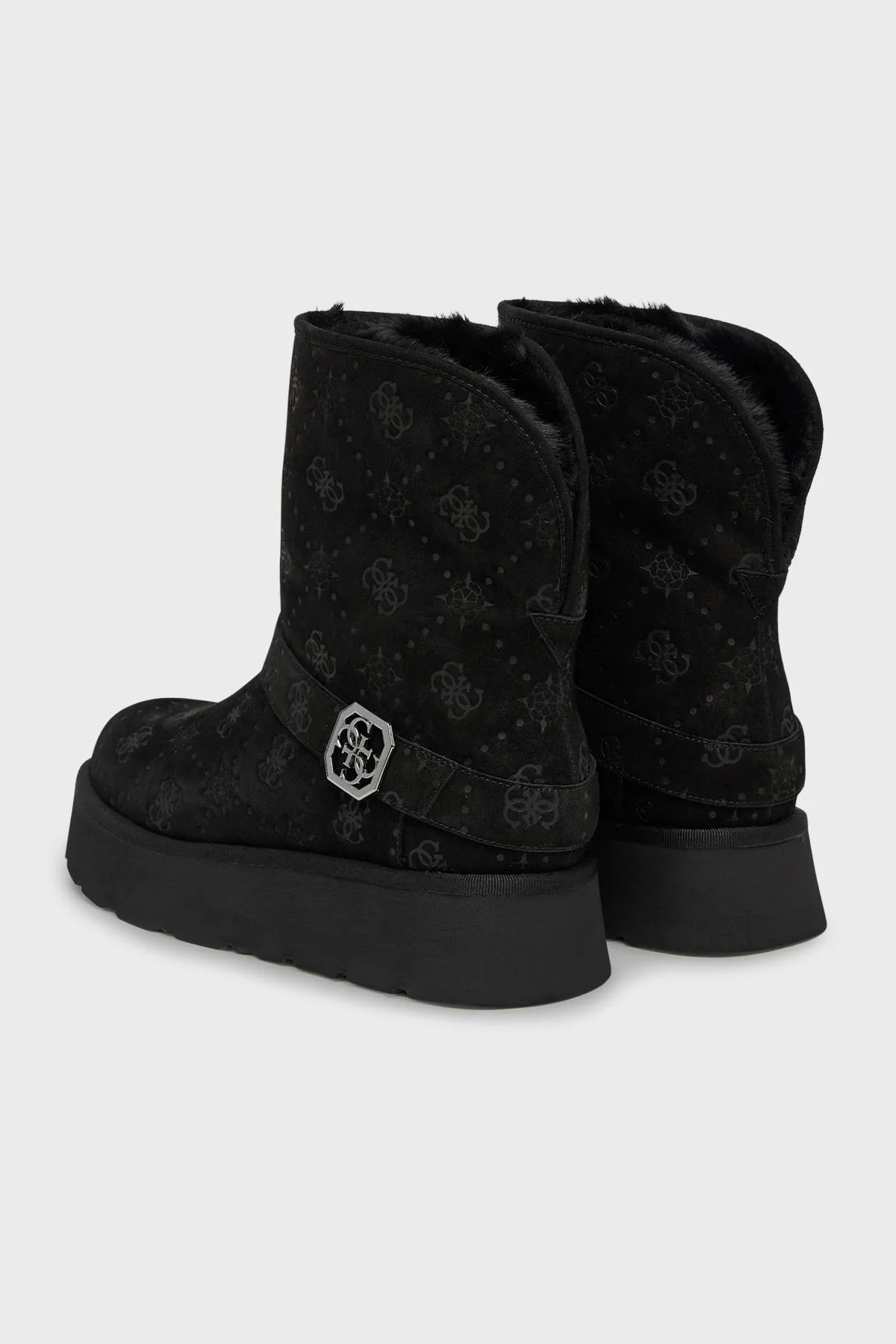 Guess Dolsay2 Kalın Tabanlı 4G Logolu Kemer Detaylı FLFDOLESU10 Bayan Bot FLFDOL ESU10 BLACK SİYAH - 3