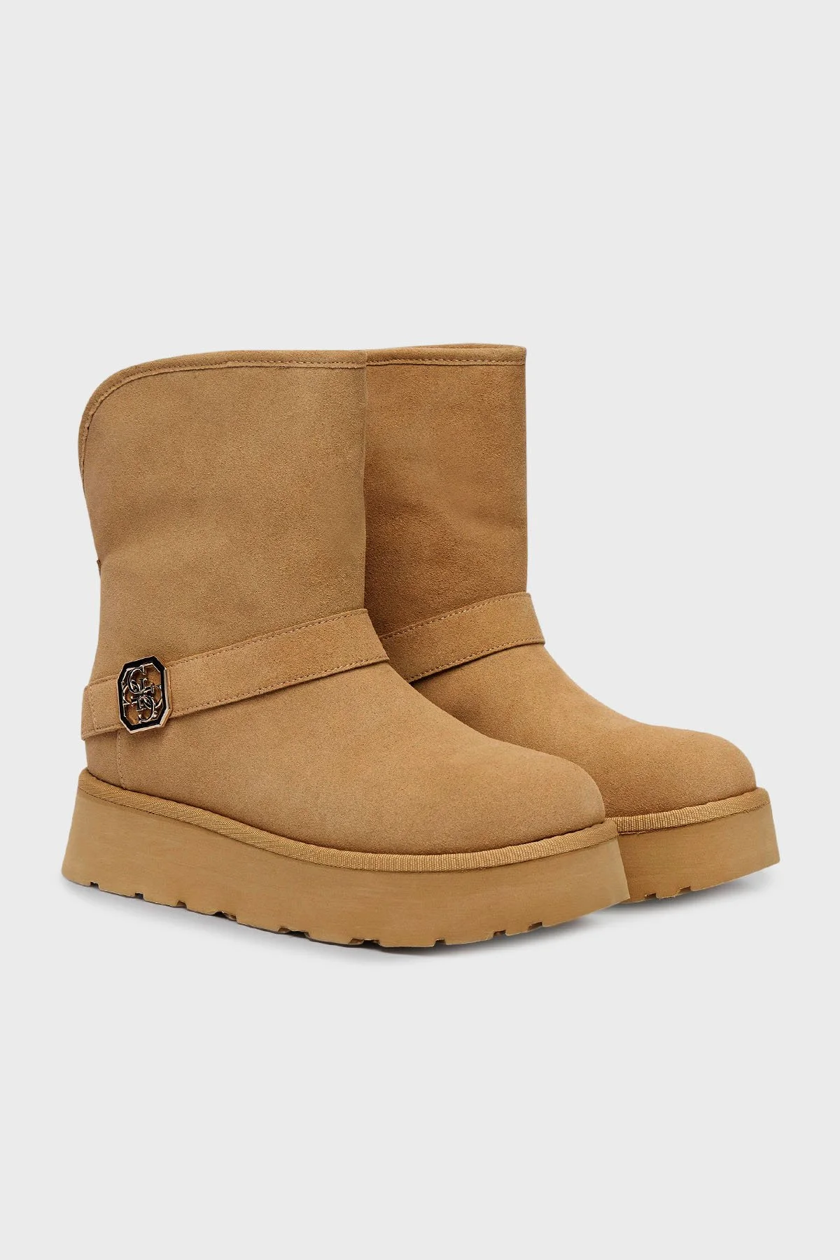 Guess Dolsay2 Kalın Tabanlı 4G Logolu Kemer Detaylı FLFDOLESU10 Kadın Bot FLFDOL ESU10 COGNA TABA - 2